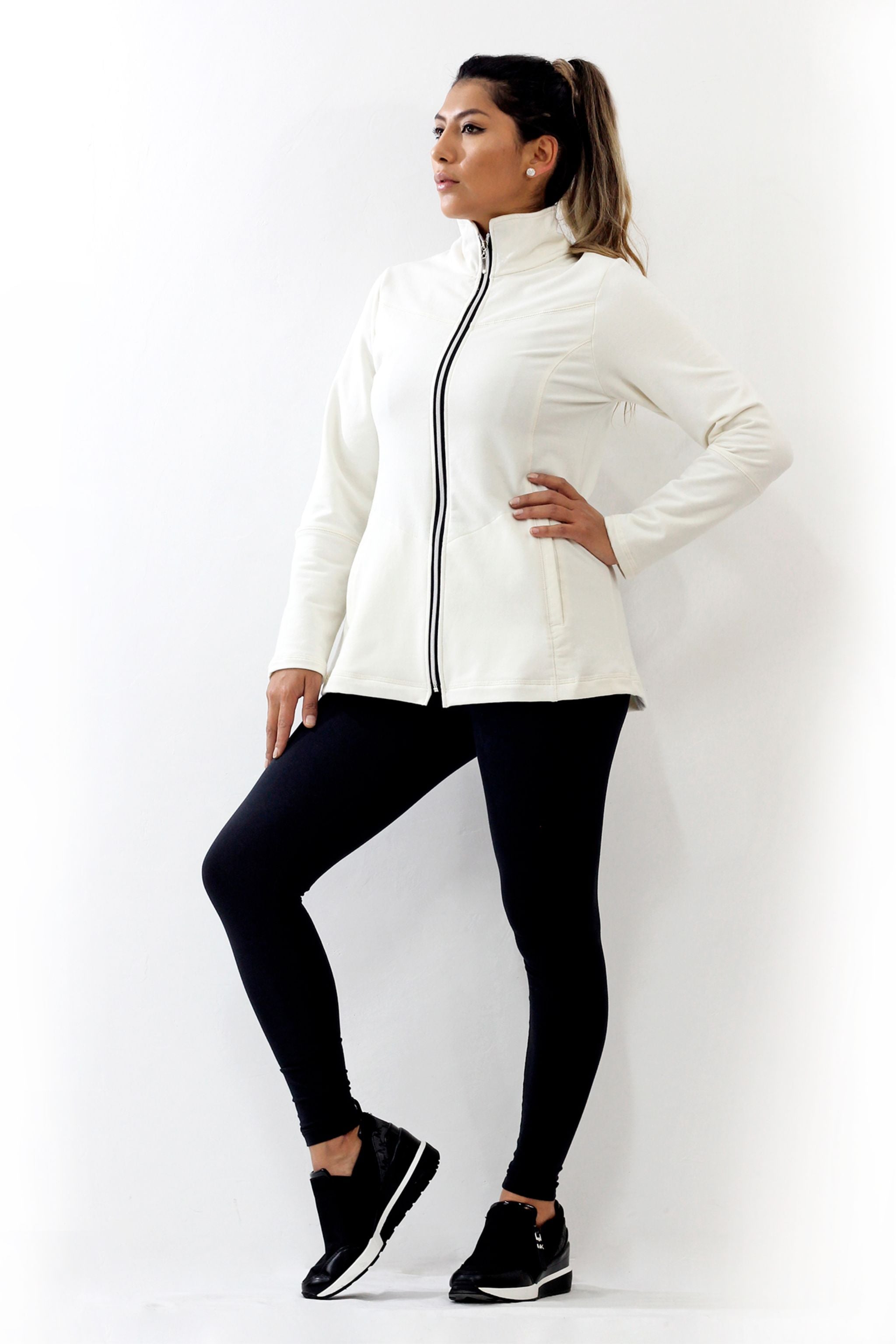 Zip Fleece Jacket - Natural