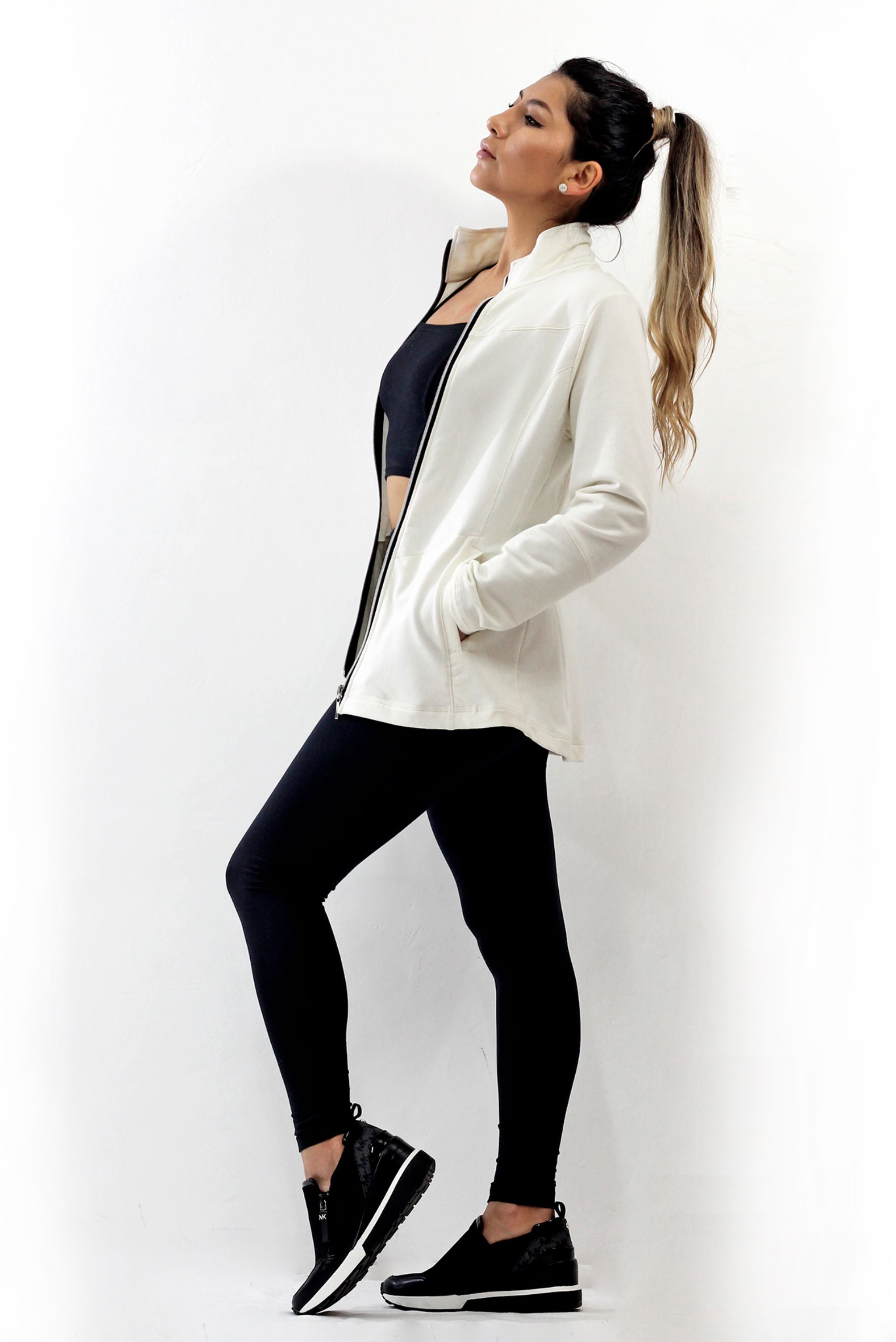 Zip Fleece Jacket - Natural