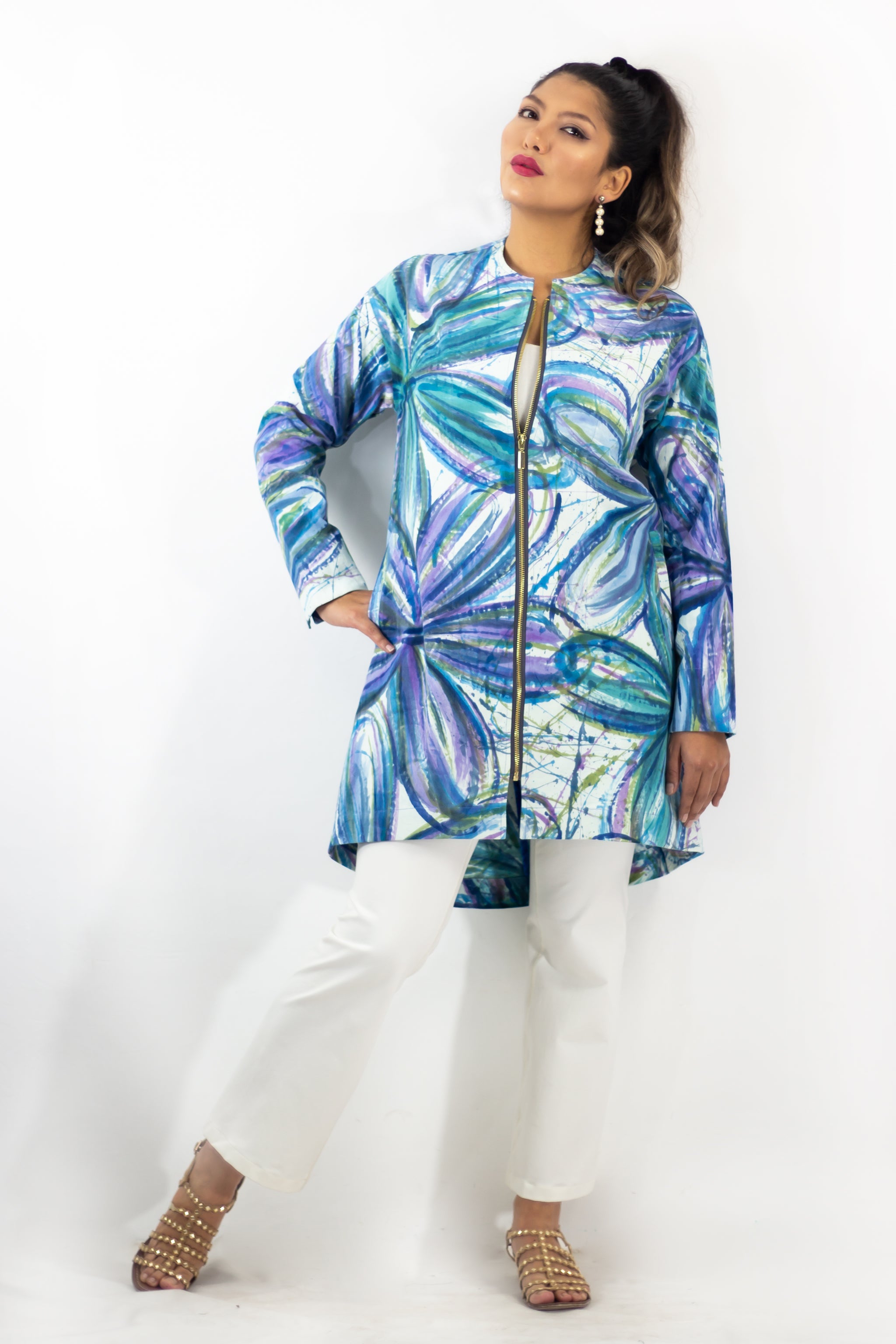 Zipline Jacket - Flower Power Blues