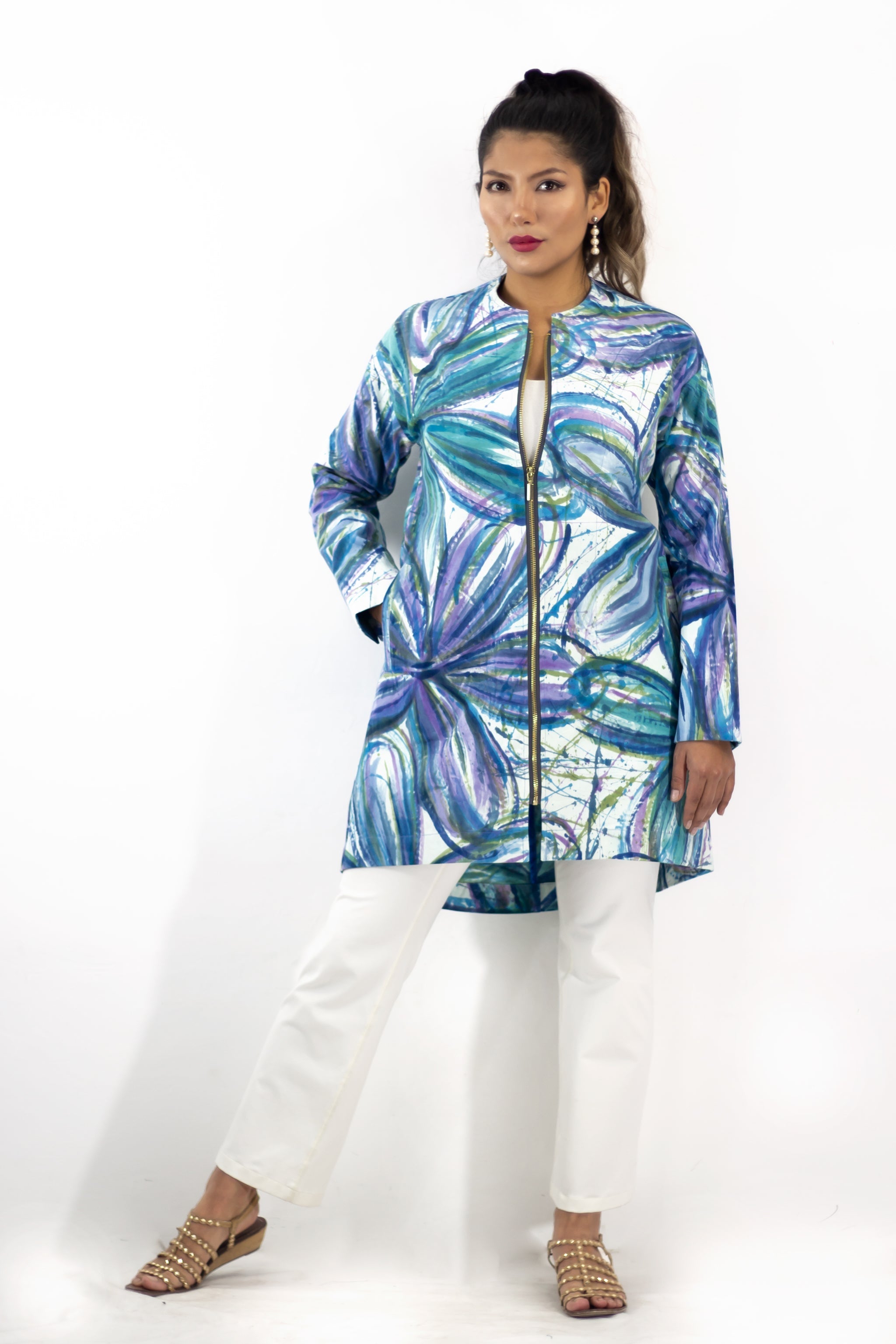 Zipline Jacket 6050 - Flower Power Blues