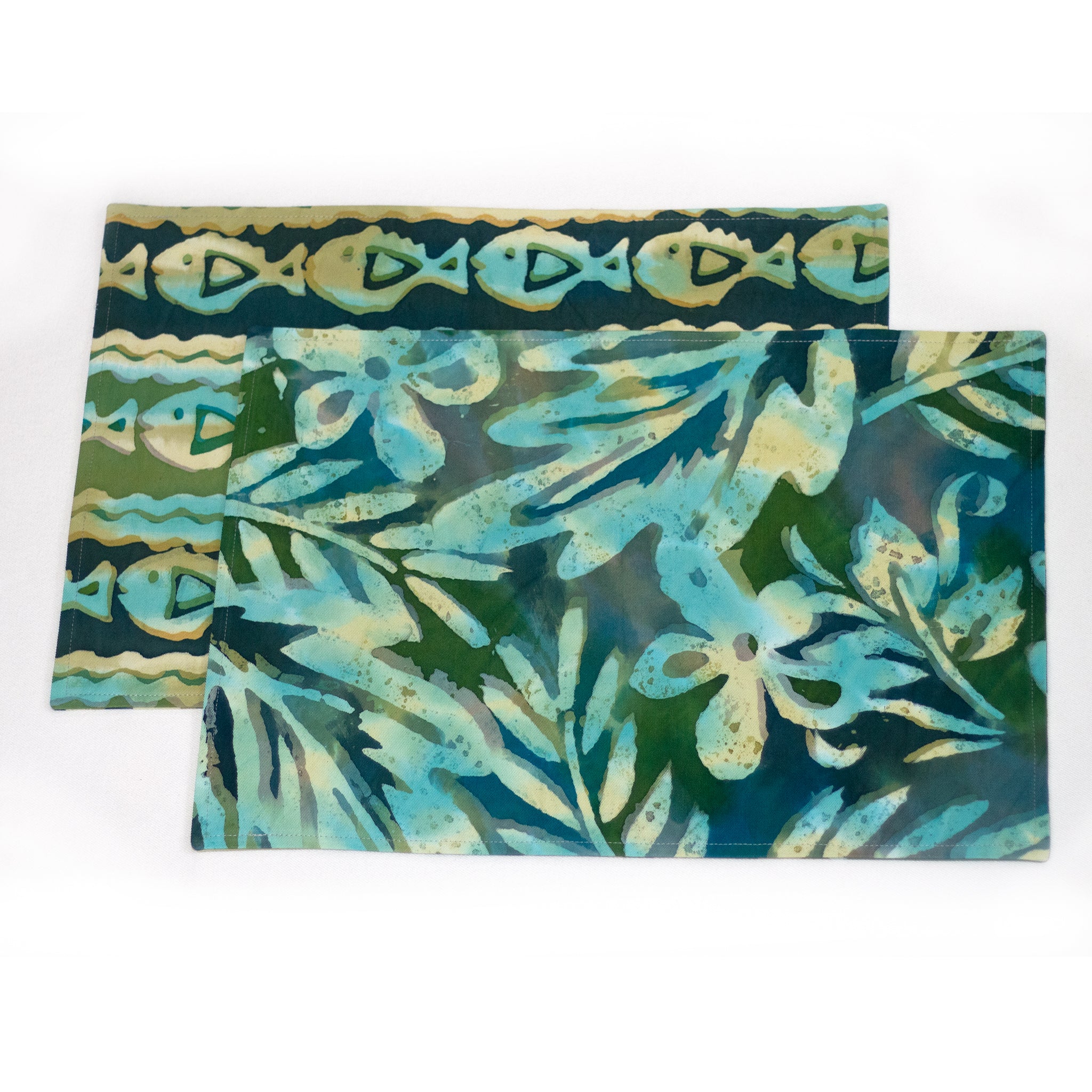 Hand Painted Placemats, Napkins, and Table Runners - LilyPond/PiranhasParade