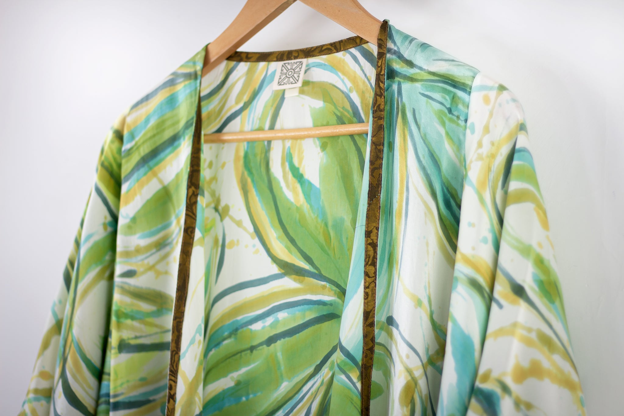 Hand Painted Silk Kimono 6669M - Flower Power