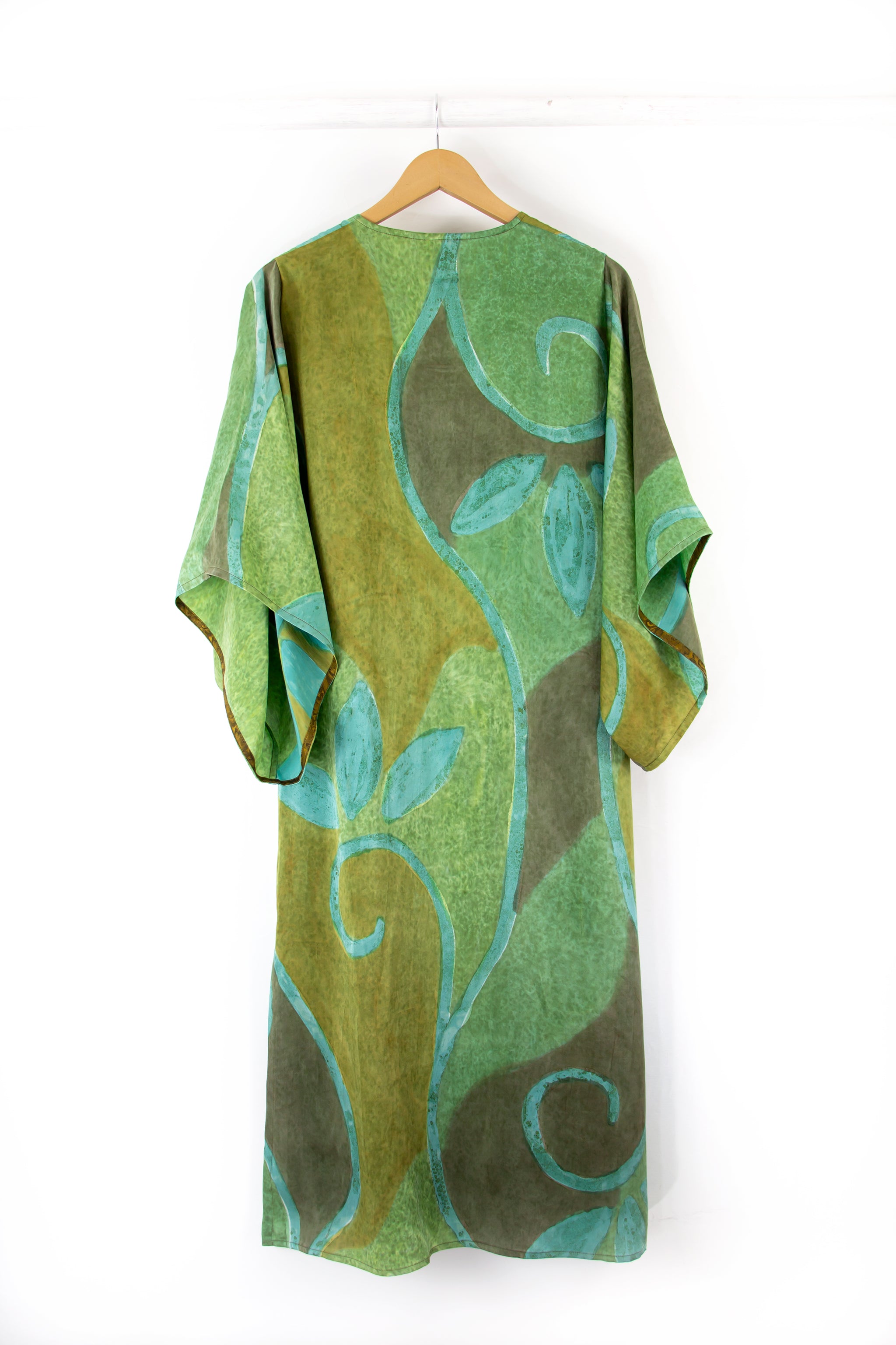 Hand Painted Long Silk Kimono 6669L - D'Vine
