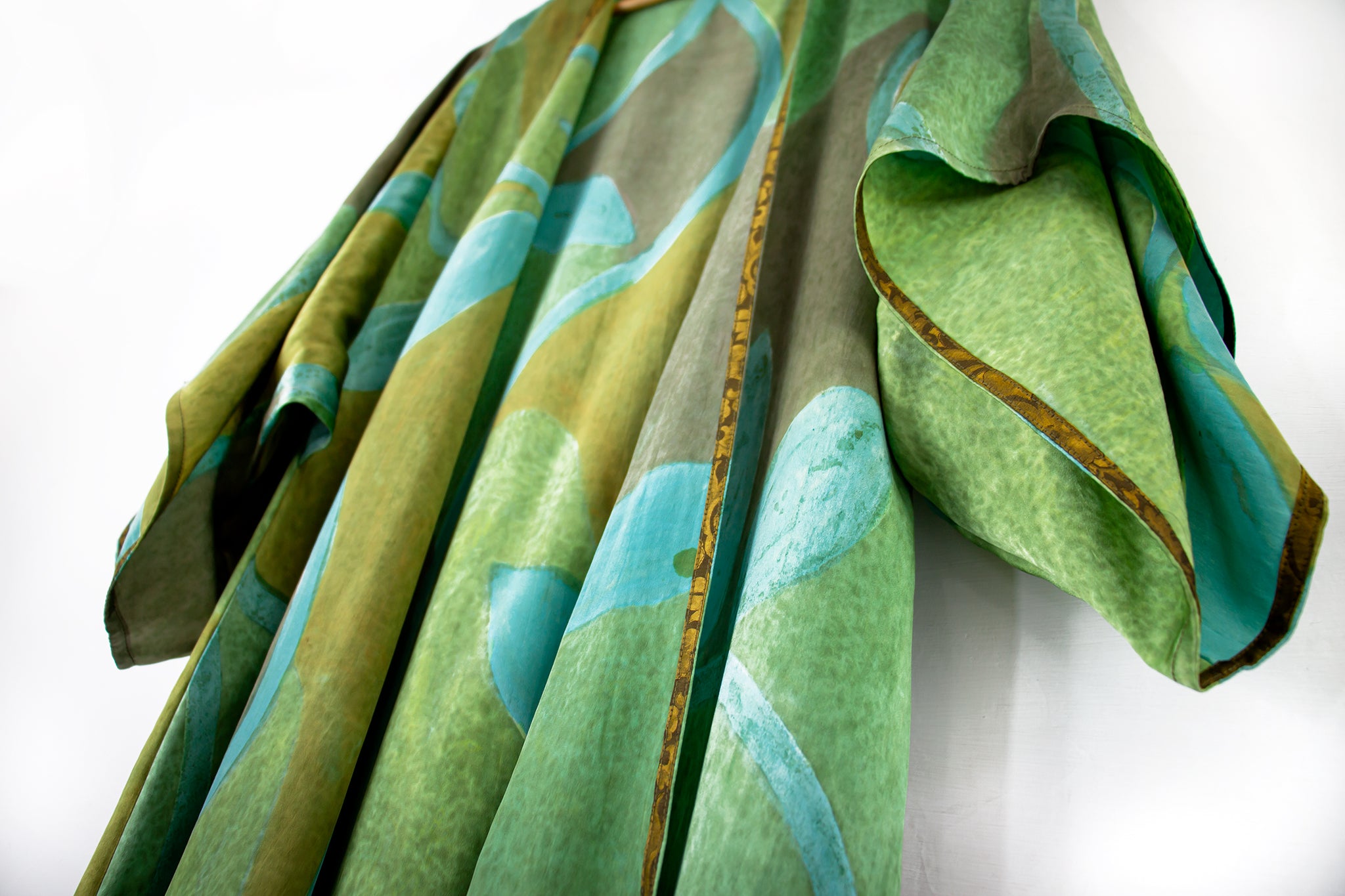 Hand Painted Long Silk Kimono 6669L - D'Vine