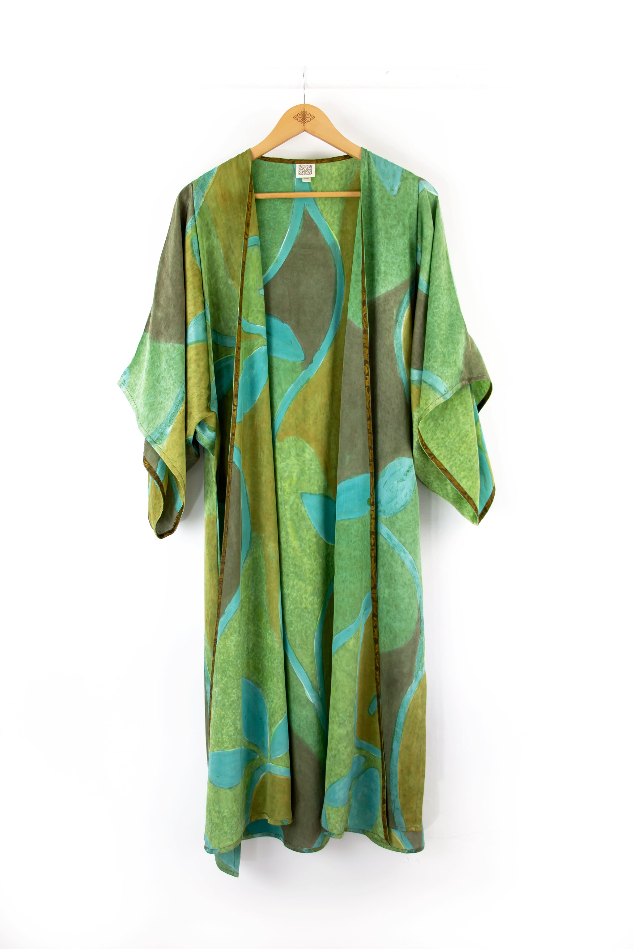 Hand Painted Long Silk Kimono 6669L - D'Vine
