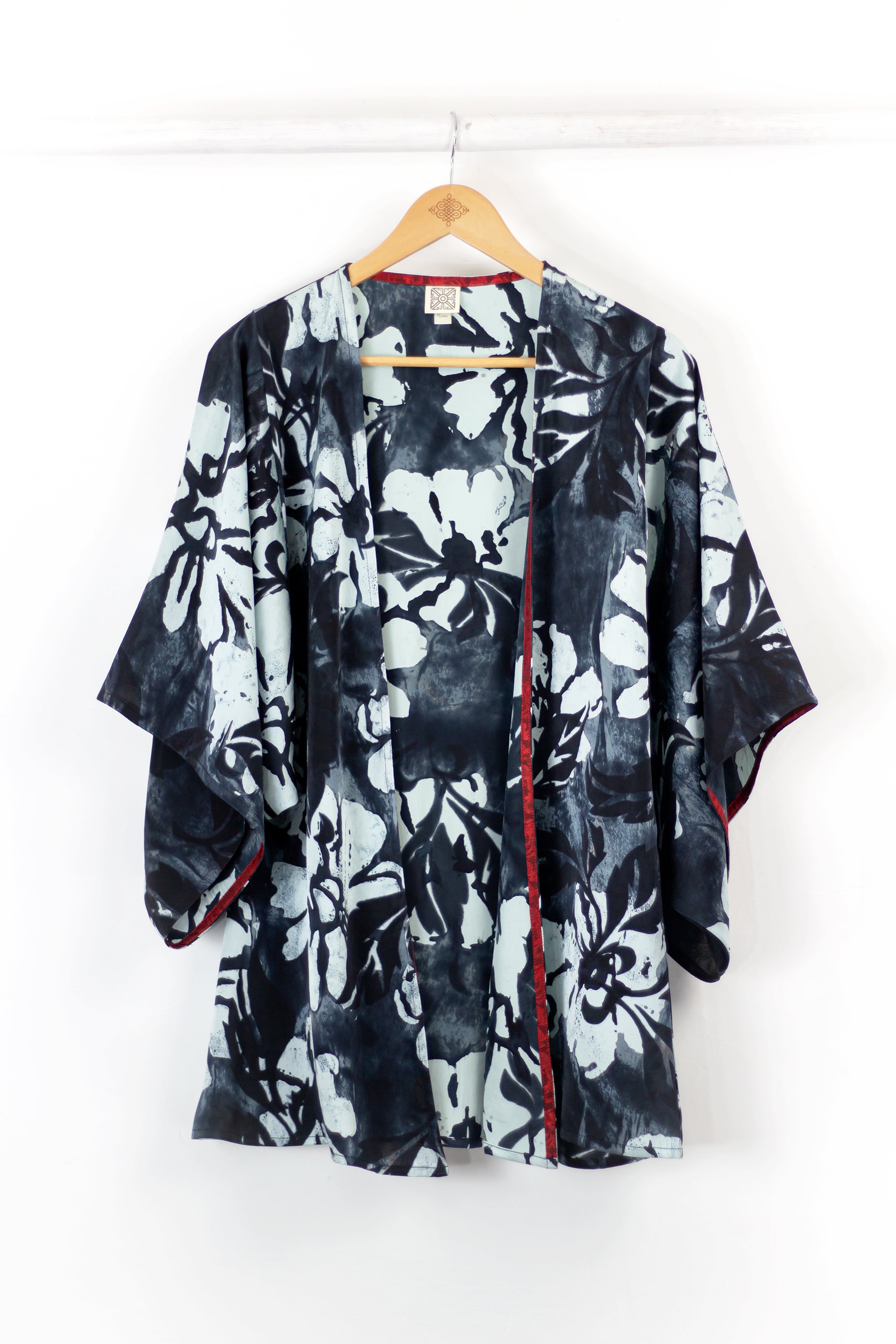 Hand Painted Short Silk Kimono 6669S - Hula Nights