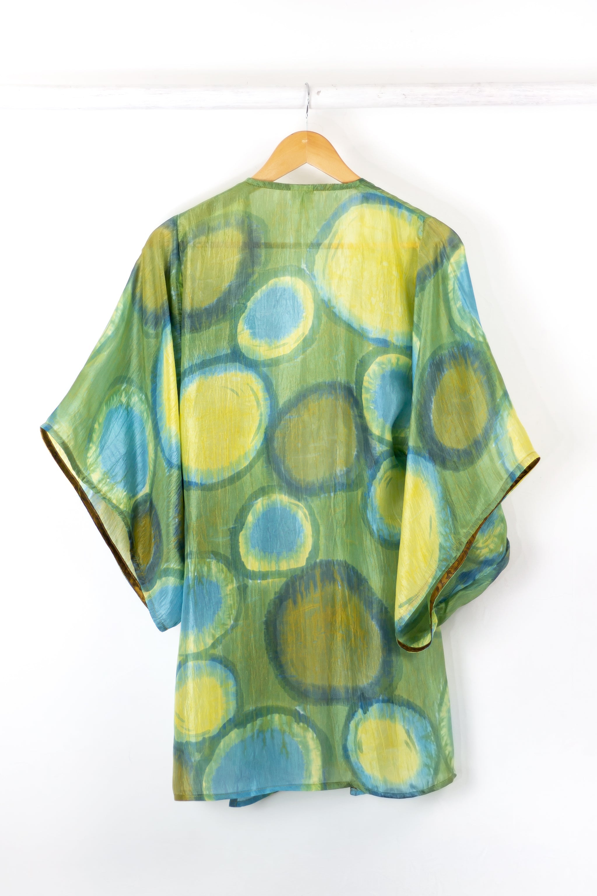 Hand Painted Short Silk Kimono 6669S - Olio