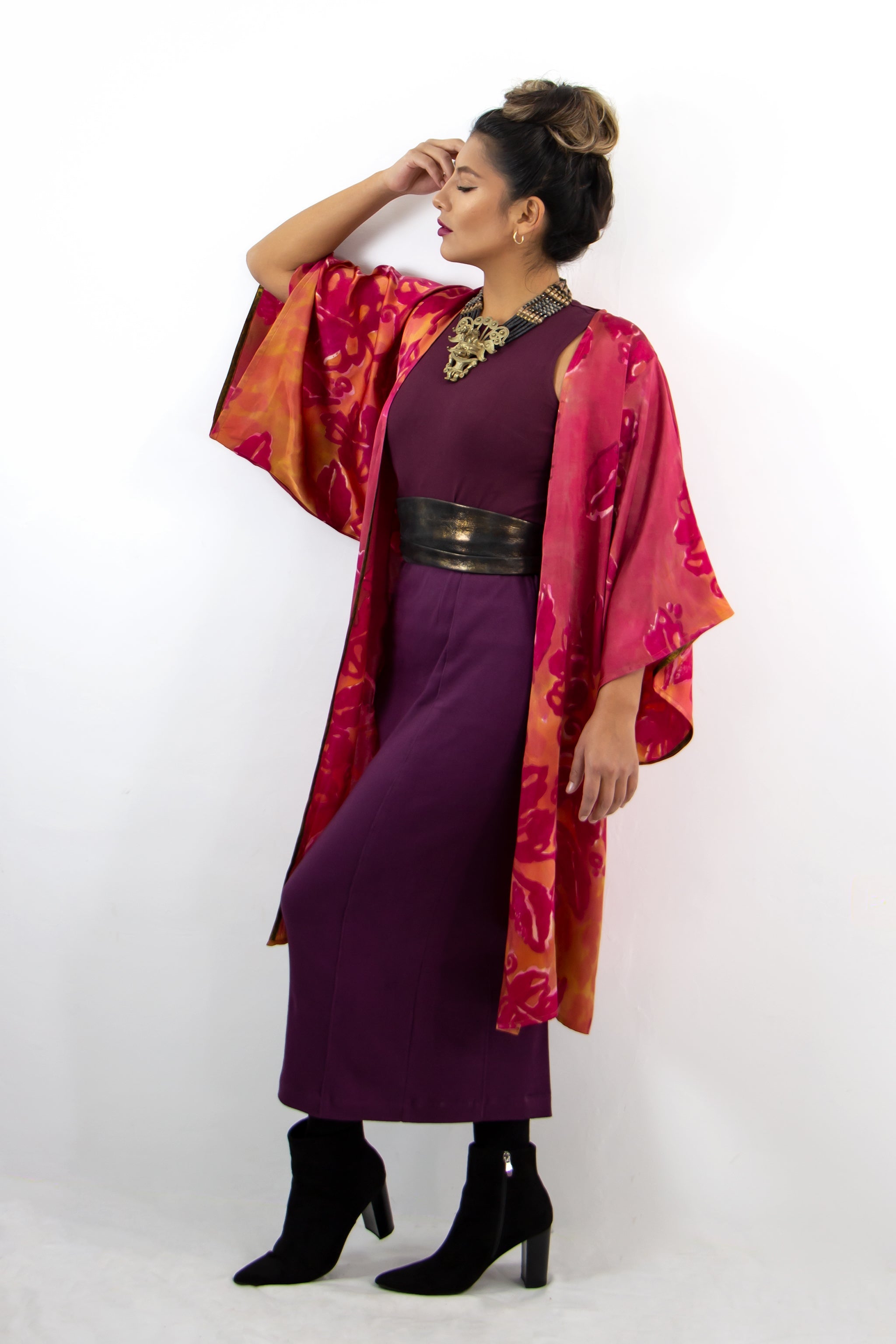 Hand Painted Silk Kimono - VinO