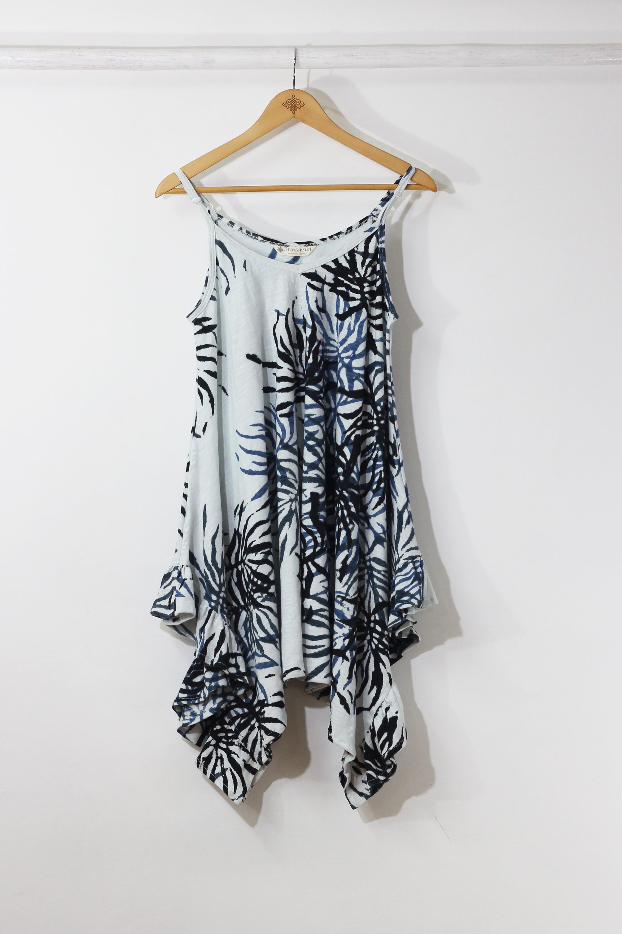 Skinny Strap Dress - Sea Fern