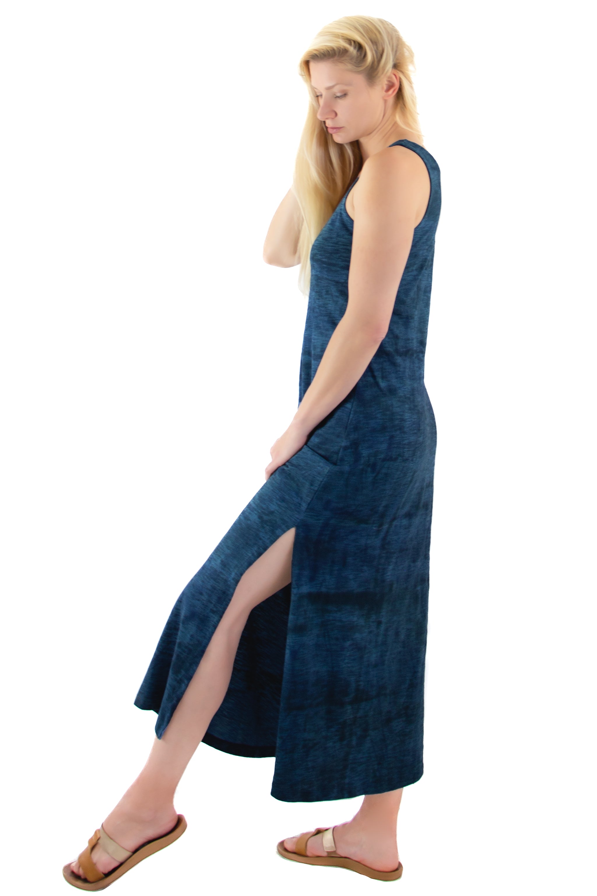 Long Tank Dress 7704L - Slate - Indi