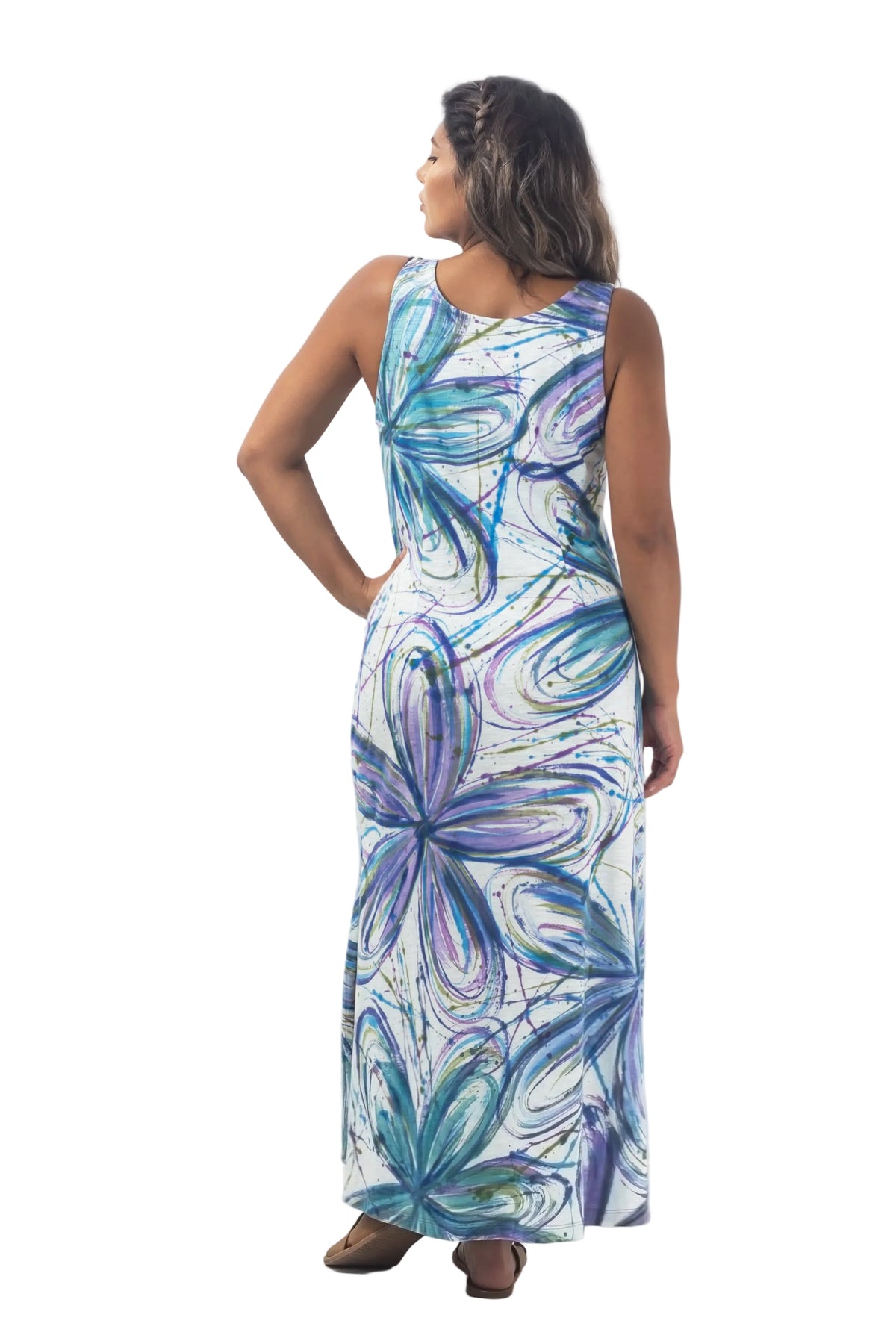 Tank Dress (Midi and Long) - Flower Power