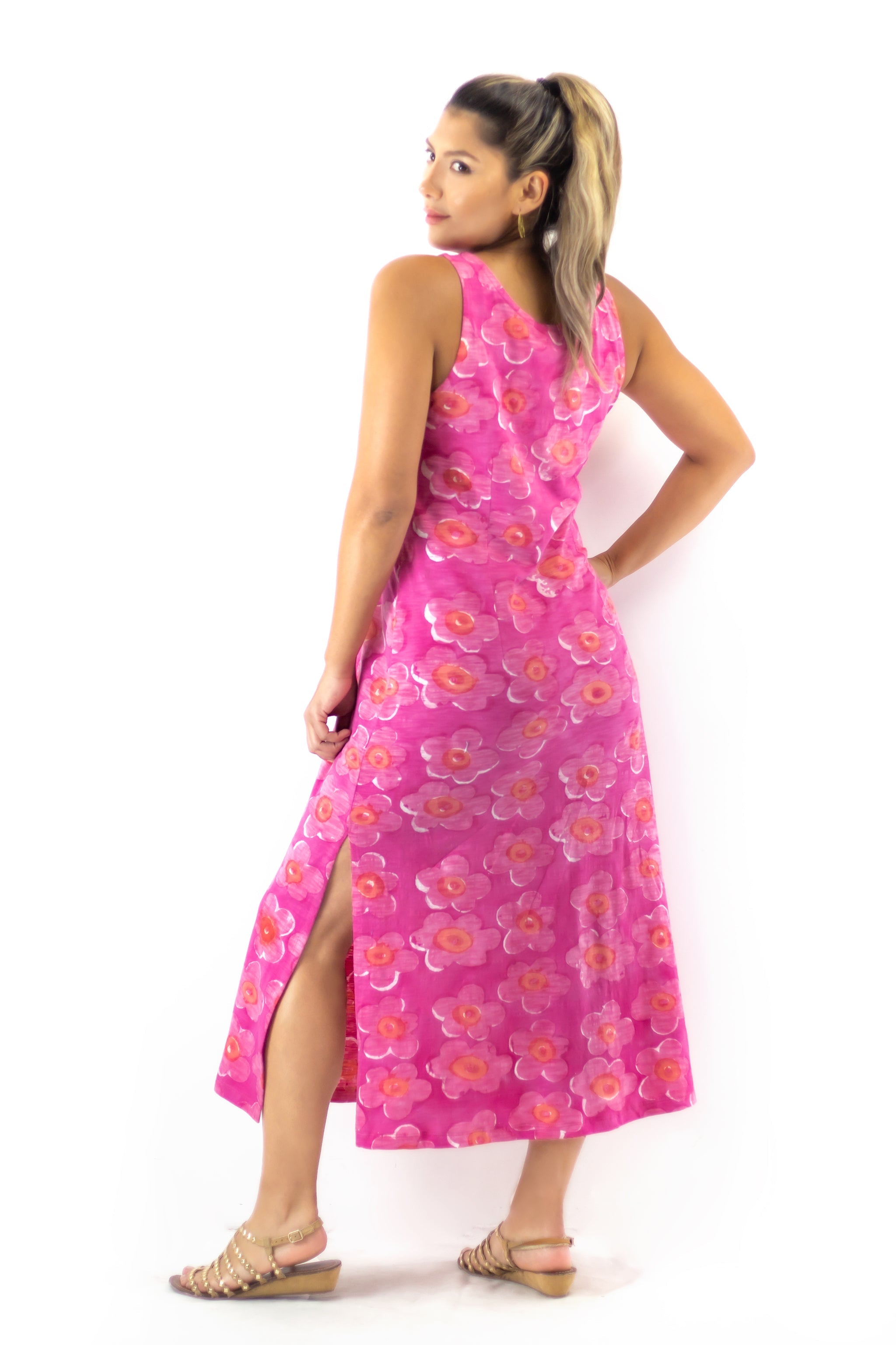 Midi Tank Dress 7704M - Lantana Pink