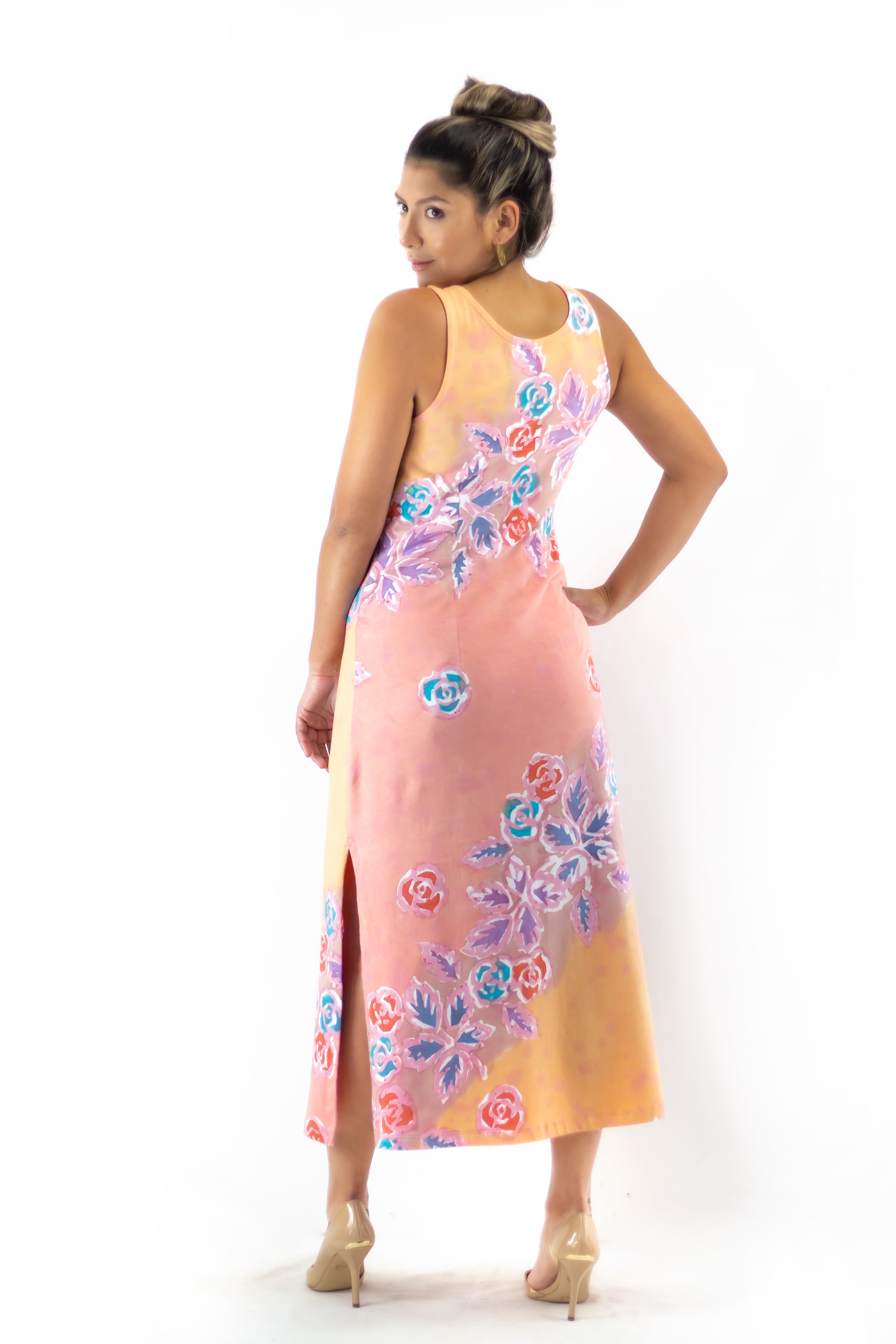 Midi Tank Dress - 7704M - Peachy Cheeks - Apricot