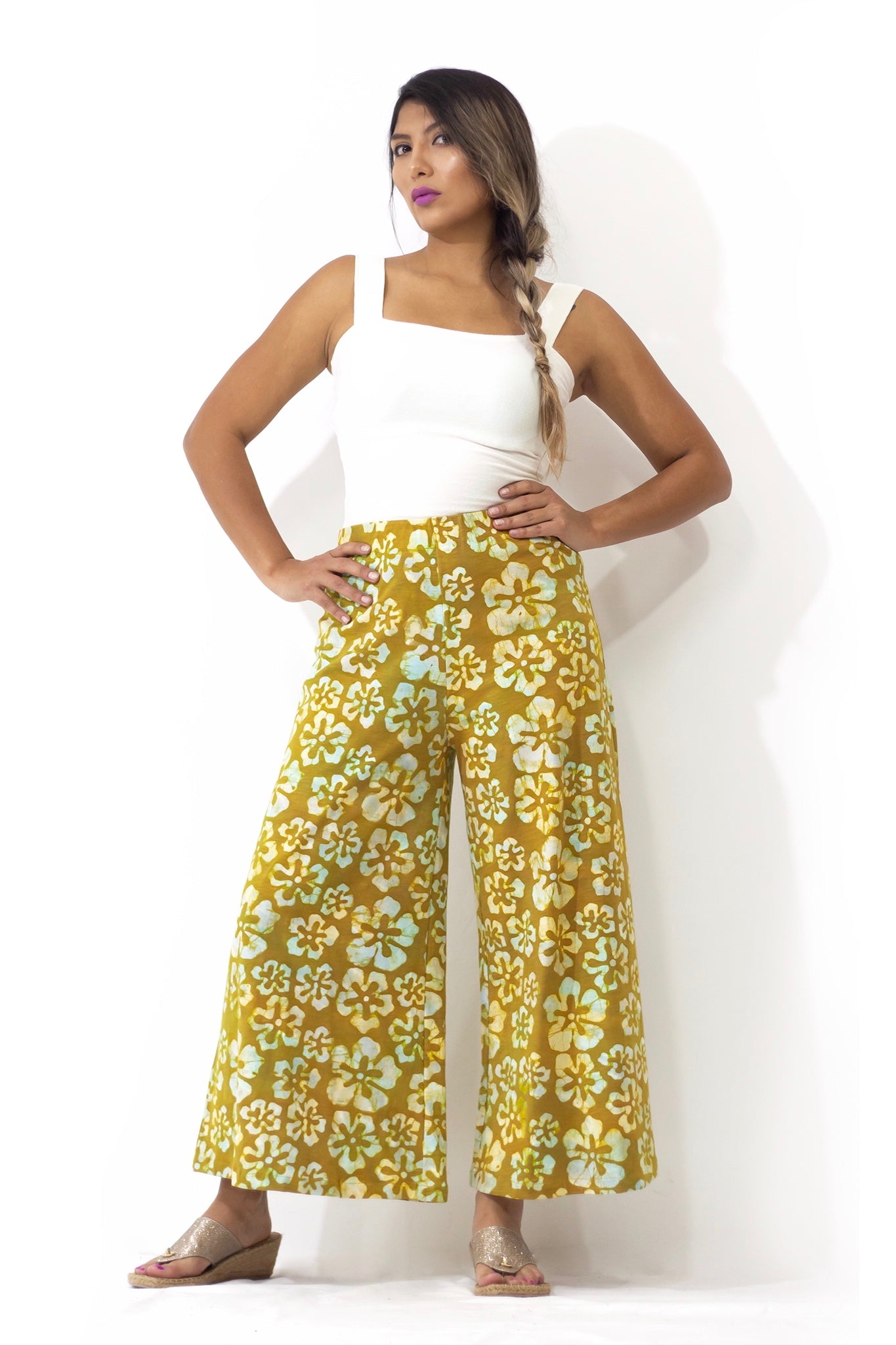 Palazzo Crop Pant - Sweet Verdi