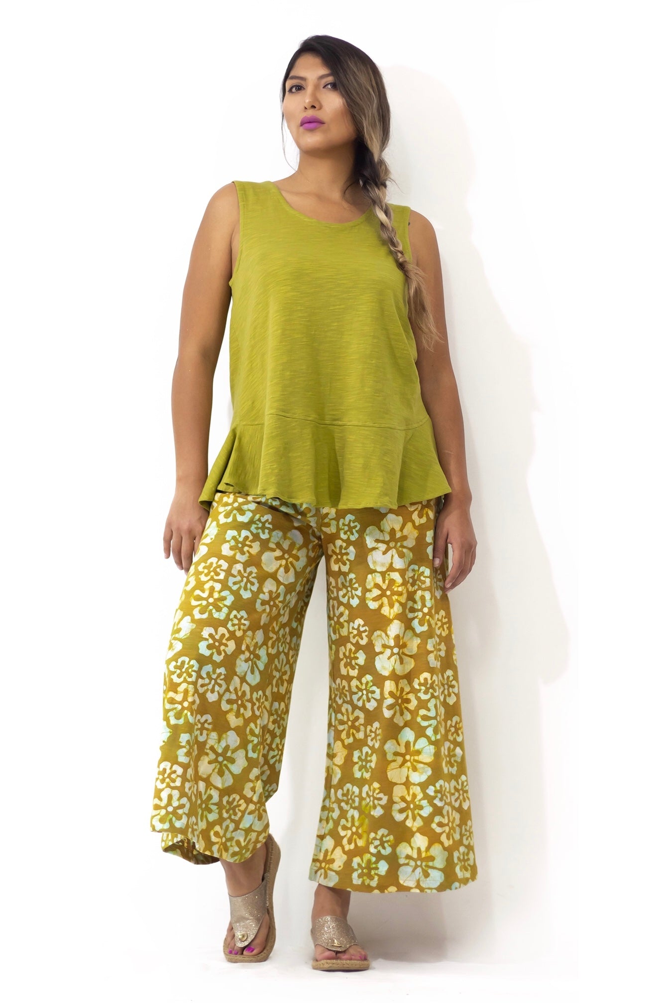 Palazzo Crop Pant - Sweet Verdi
