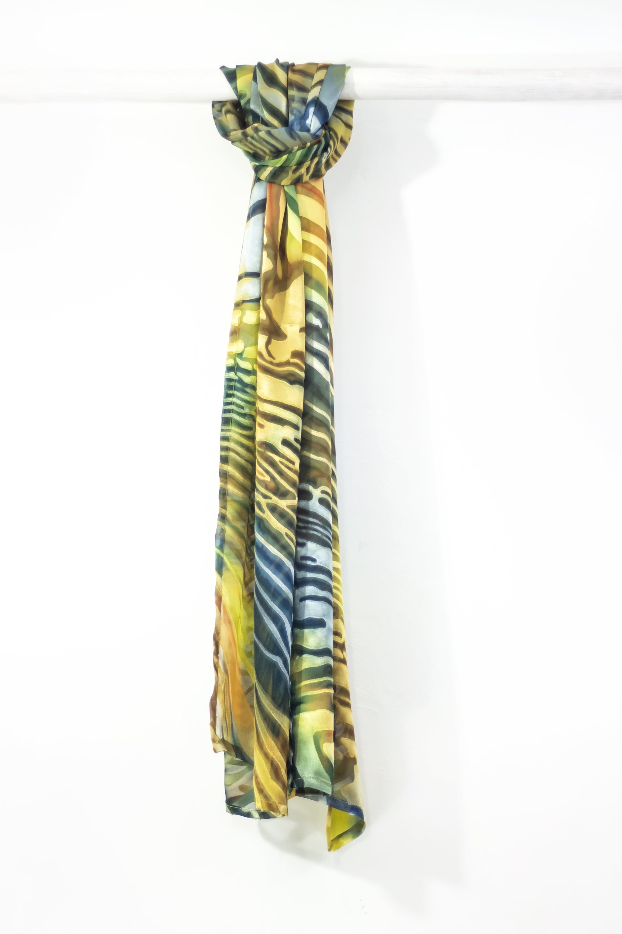 Hand Painted Silk Scarf - FlutterBy