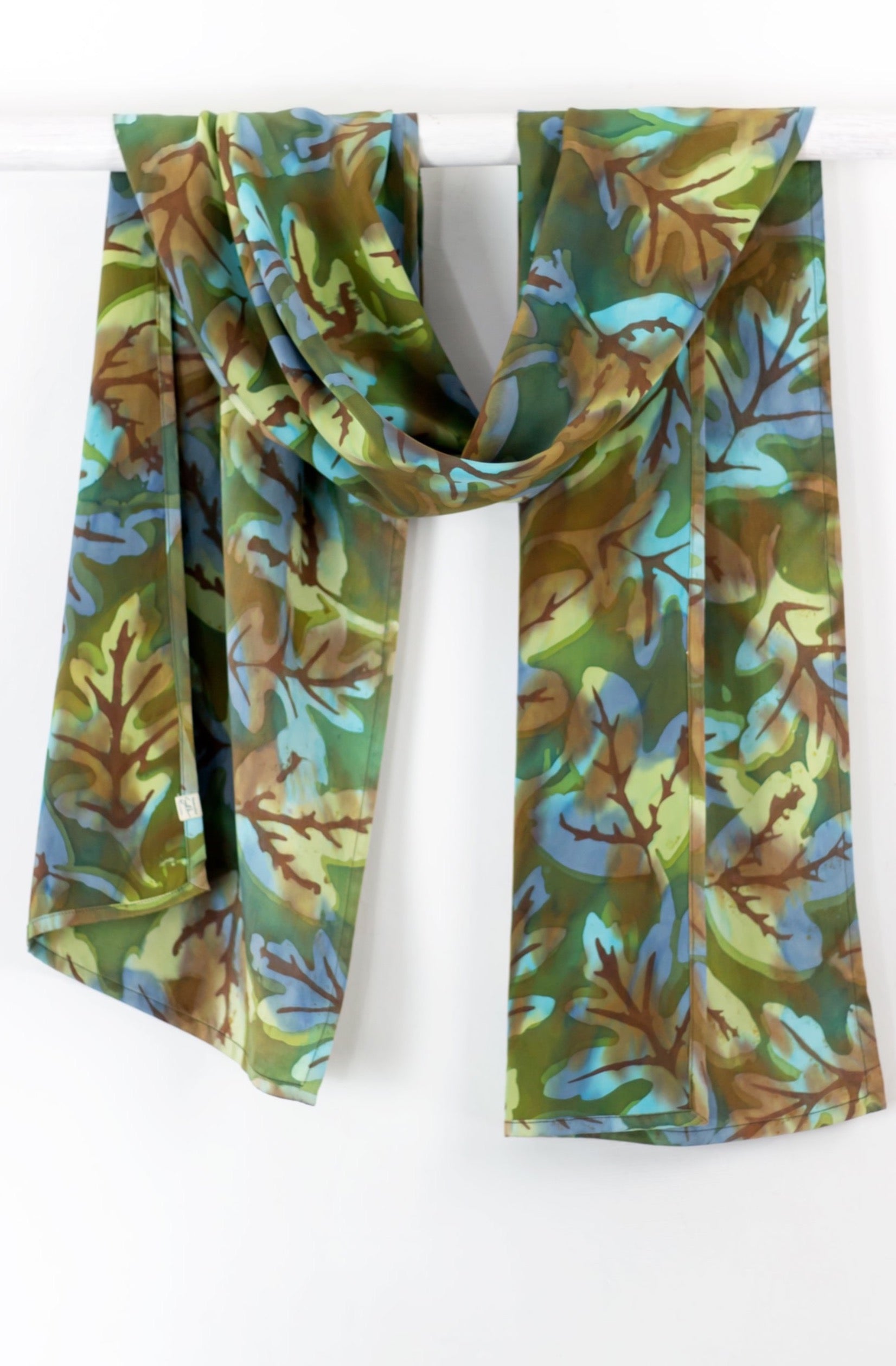 Hand Painted Silk Scarf - Fallen Shallow