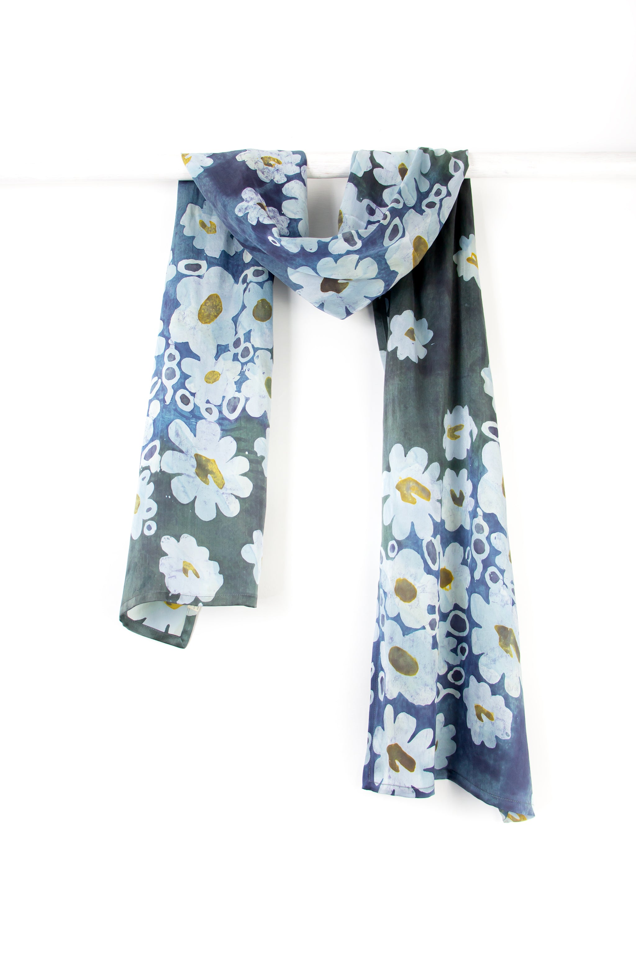 Hand Painted Silk Scarf - Afloat