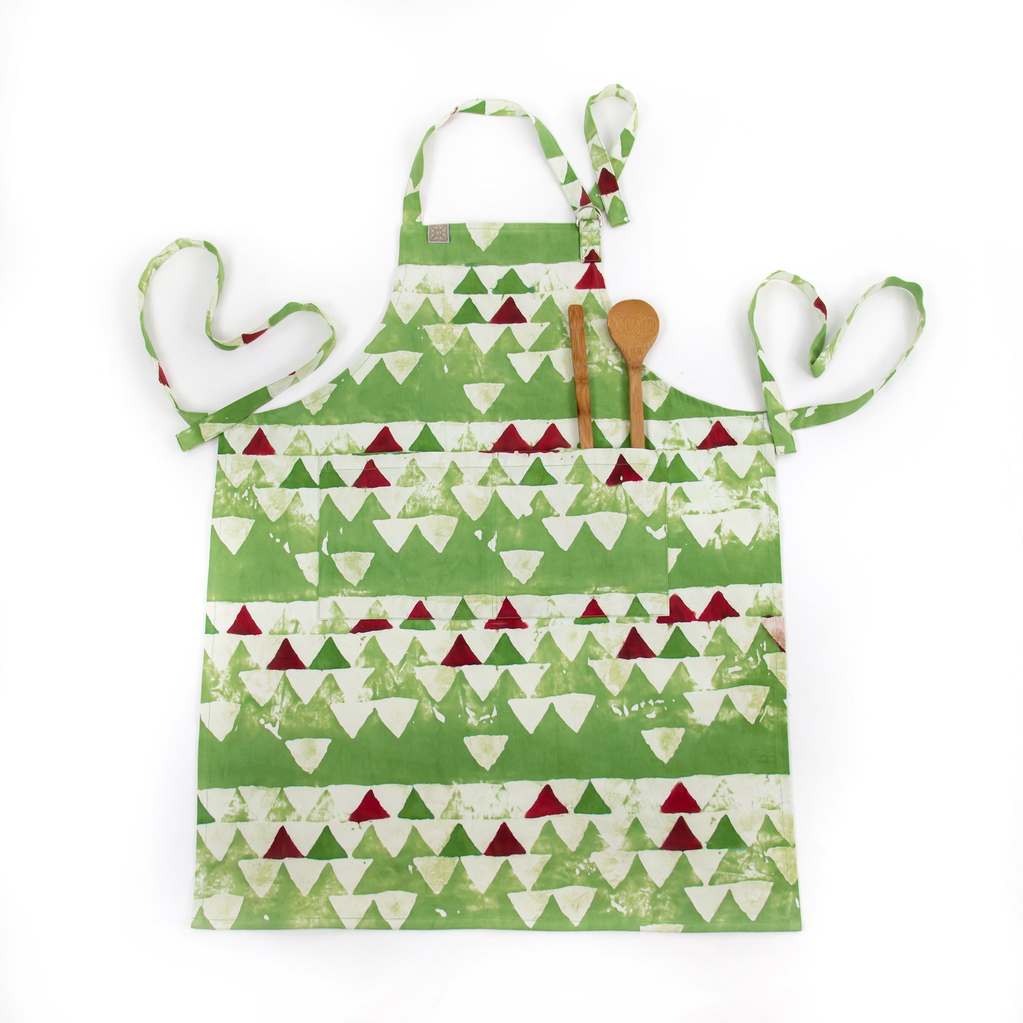 Hand Painted Apron - Santa's Secret Path