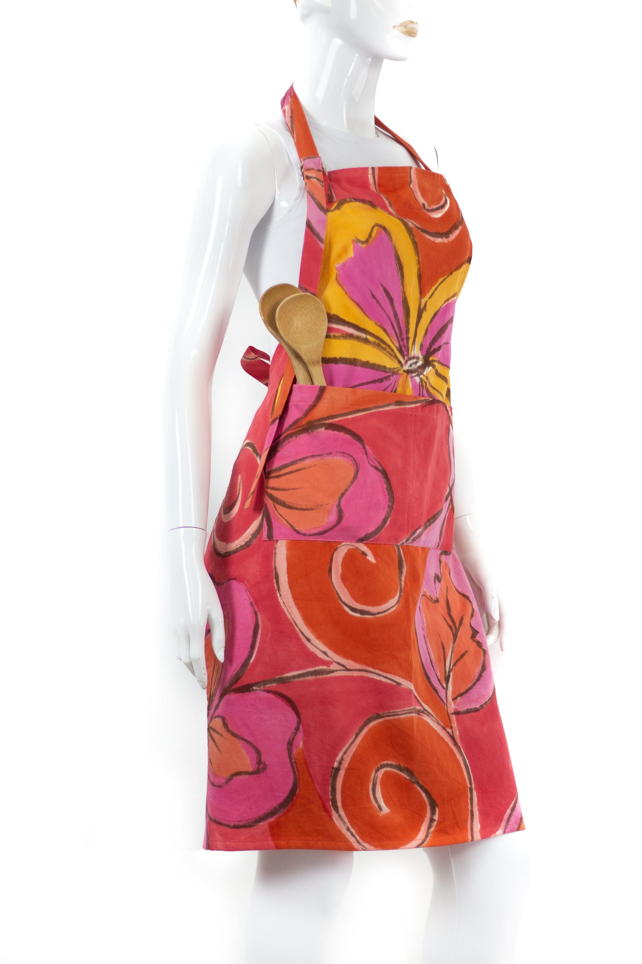 Hand Painted Apron - Wild Hibiscus