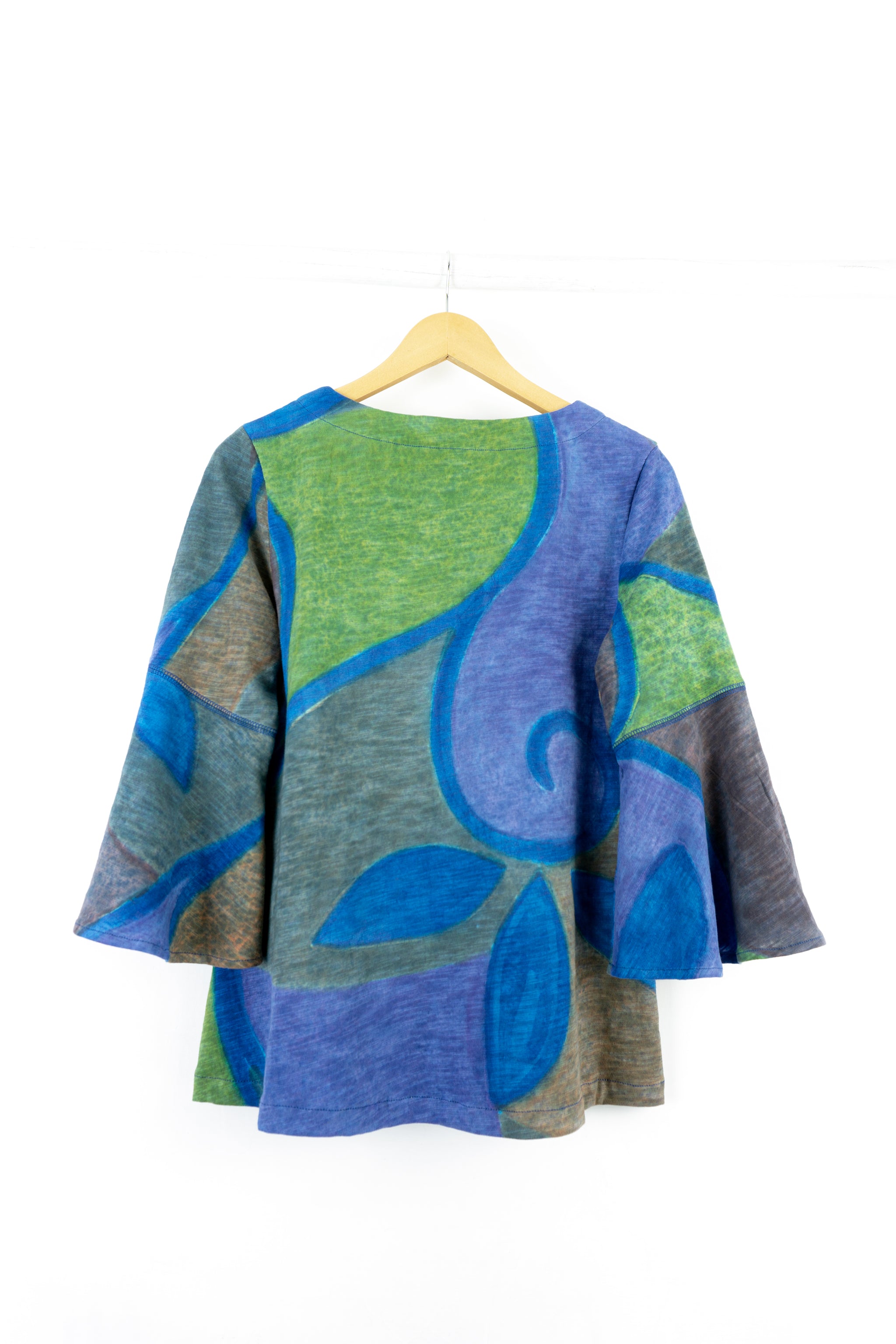 Flare Sleeve Top - 1091.1 - D'Vine - Sapphire