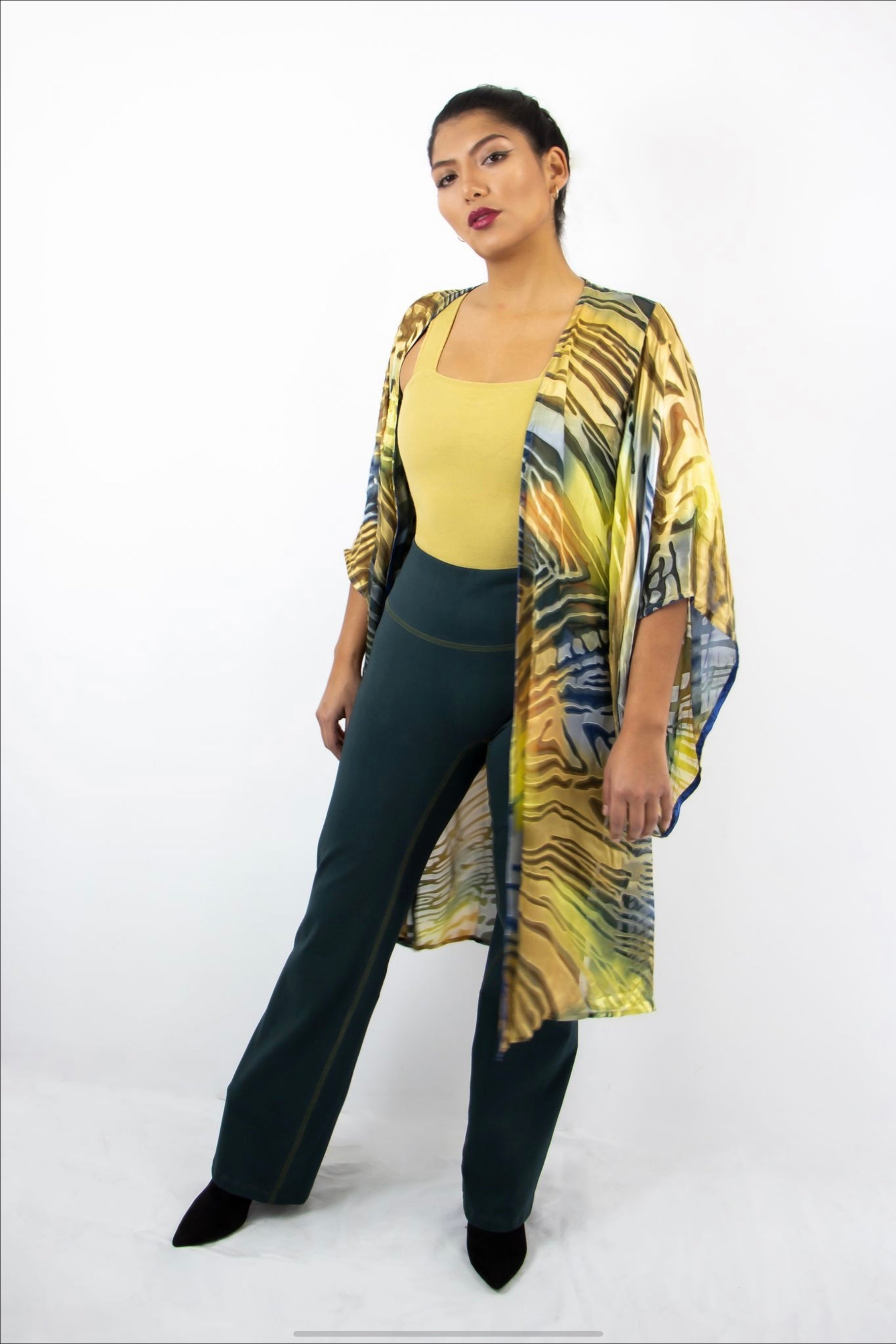 Hand Painted Silk Kimono - FlutterBy