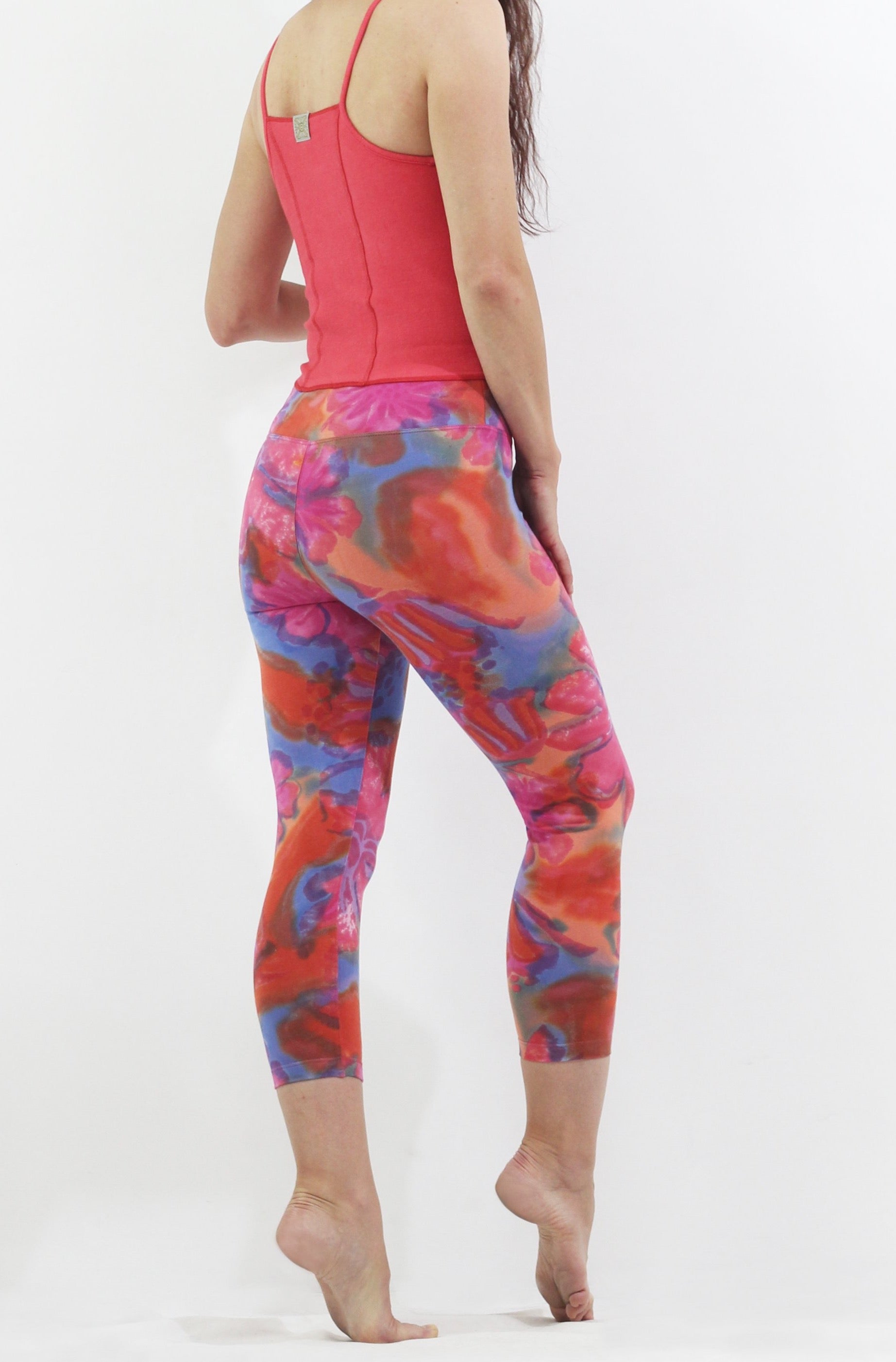 Hand Painted Leggings or Crops - Petunia