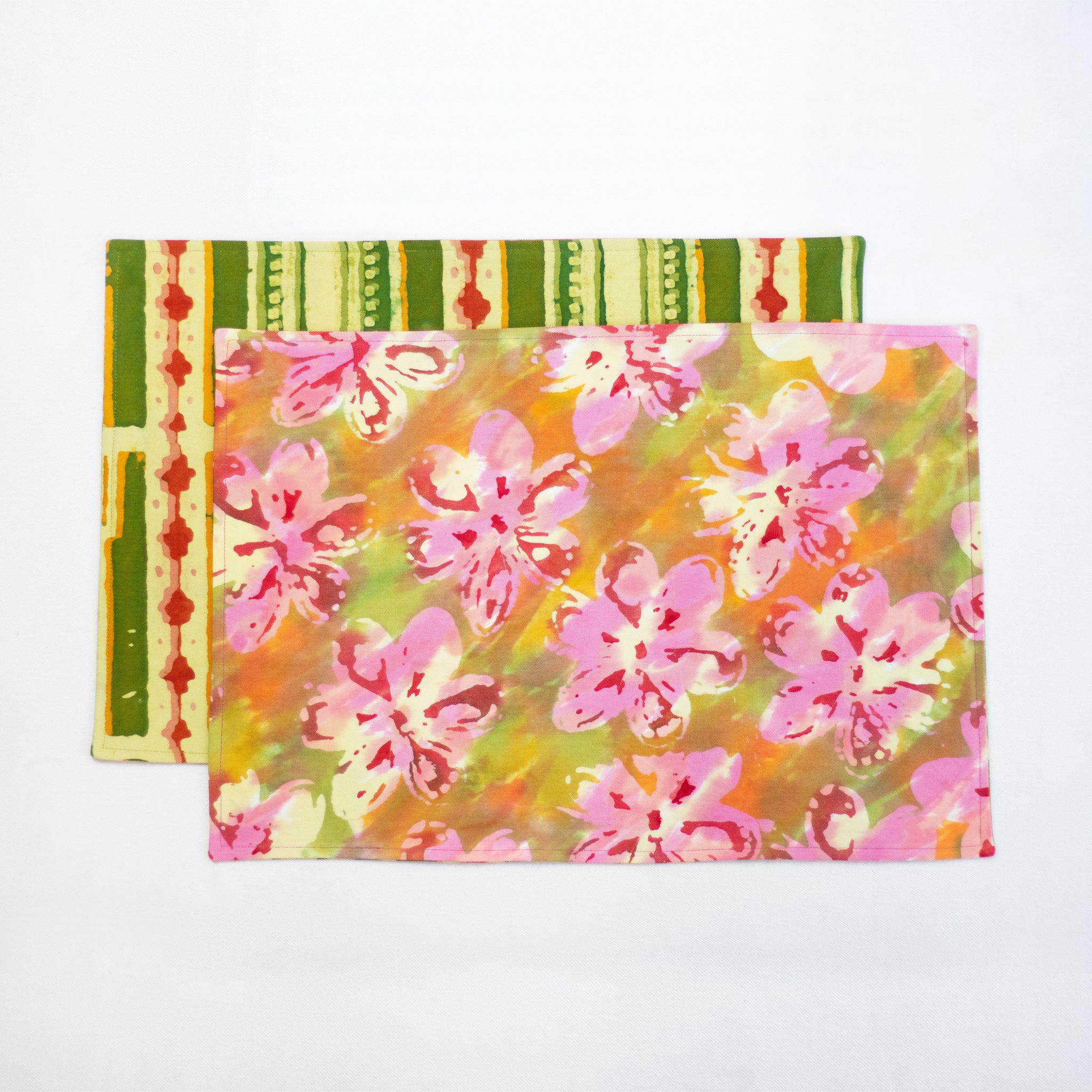 Hand Painted Placemats, Napkins, and Table Runners - Zinnie/Encoded