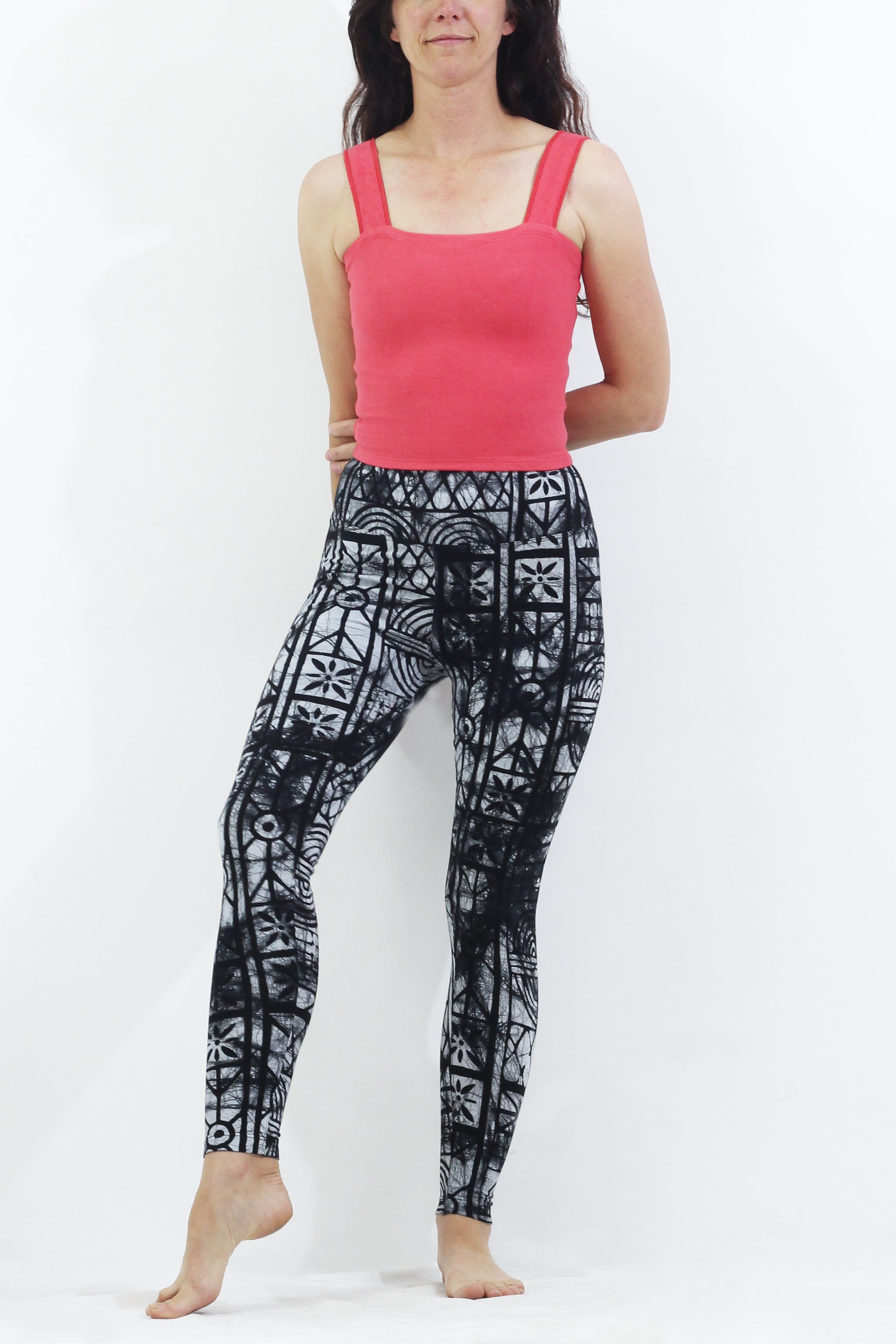 Hand Painted Leggings or Crops - EXnO's Grey