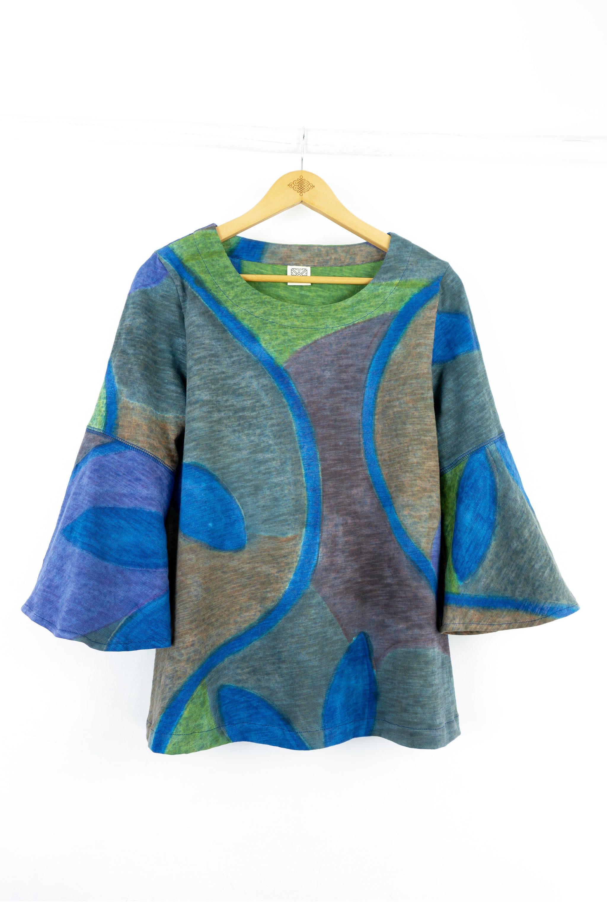 Flare Sleeve Top - 1091.1 - D'Vine - Sapphire