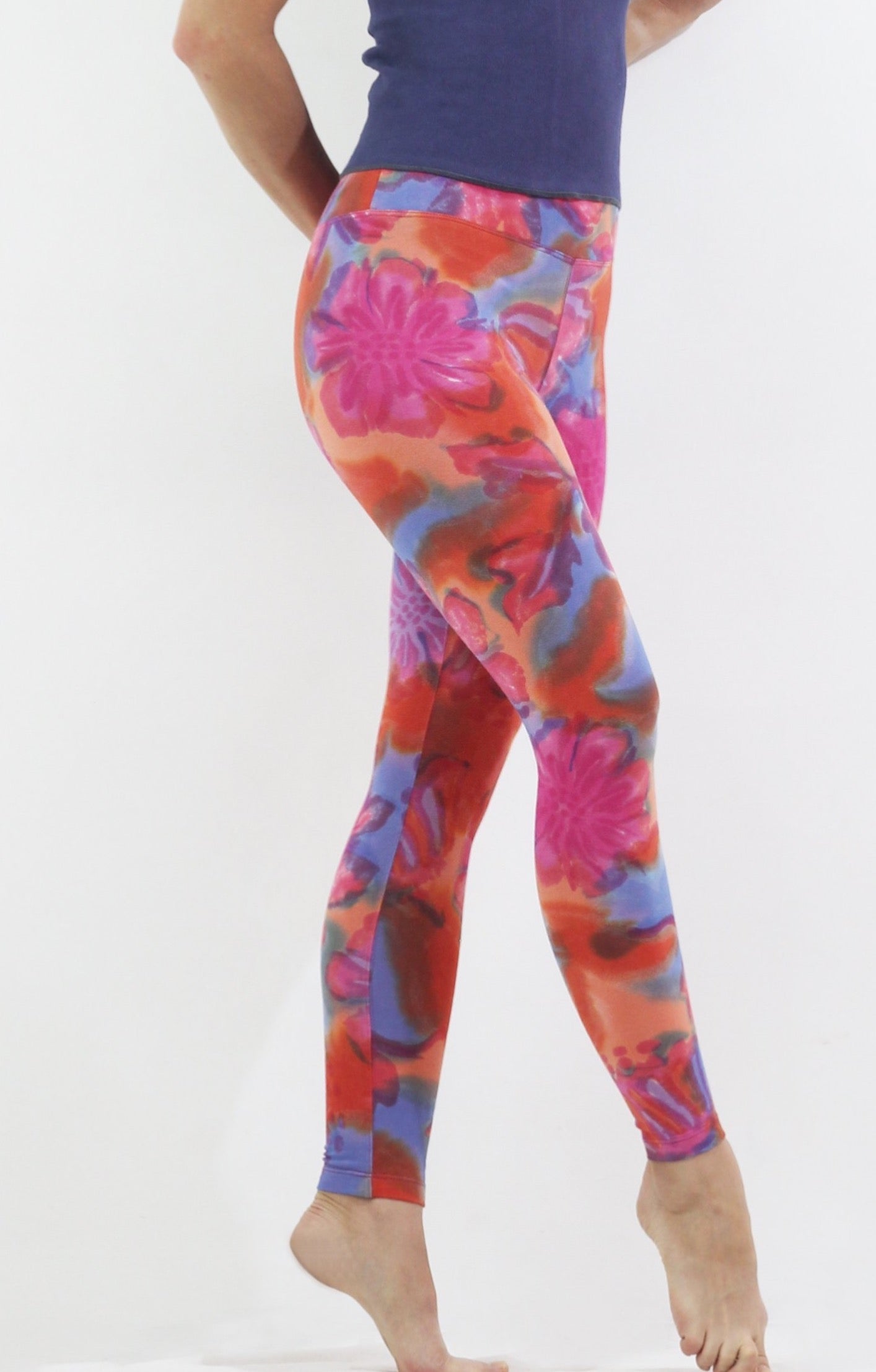 Hand Painted Leggings or Crops - Petunia