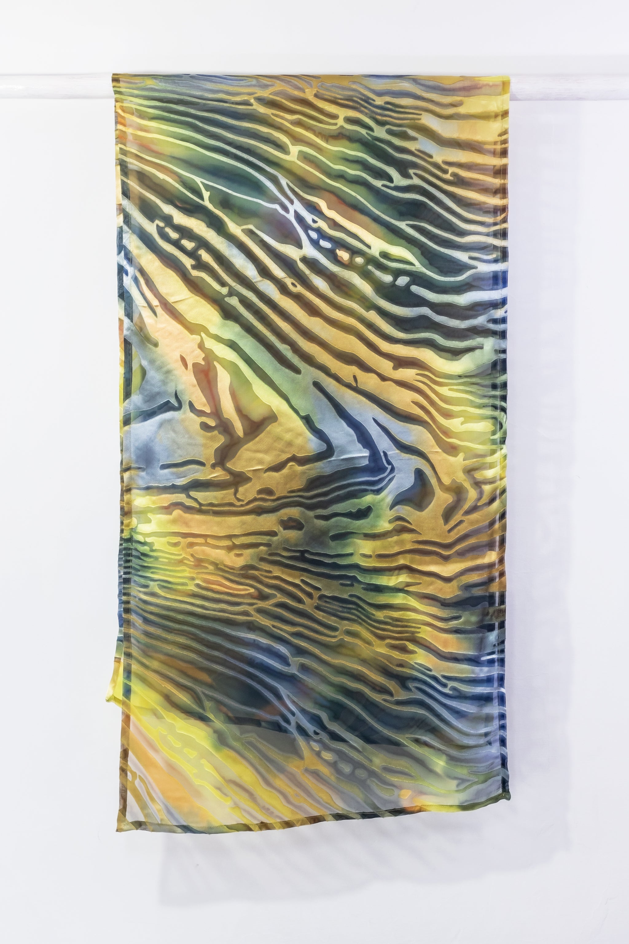 Hand Painted Silk Scarf - FlutterBy