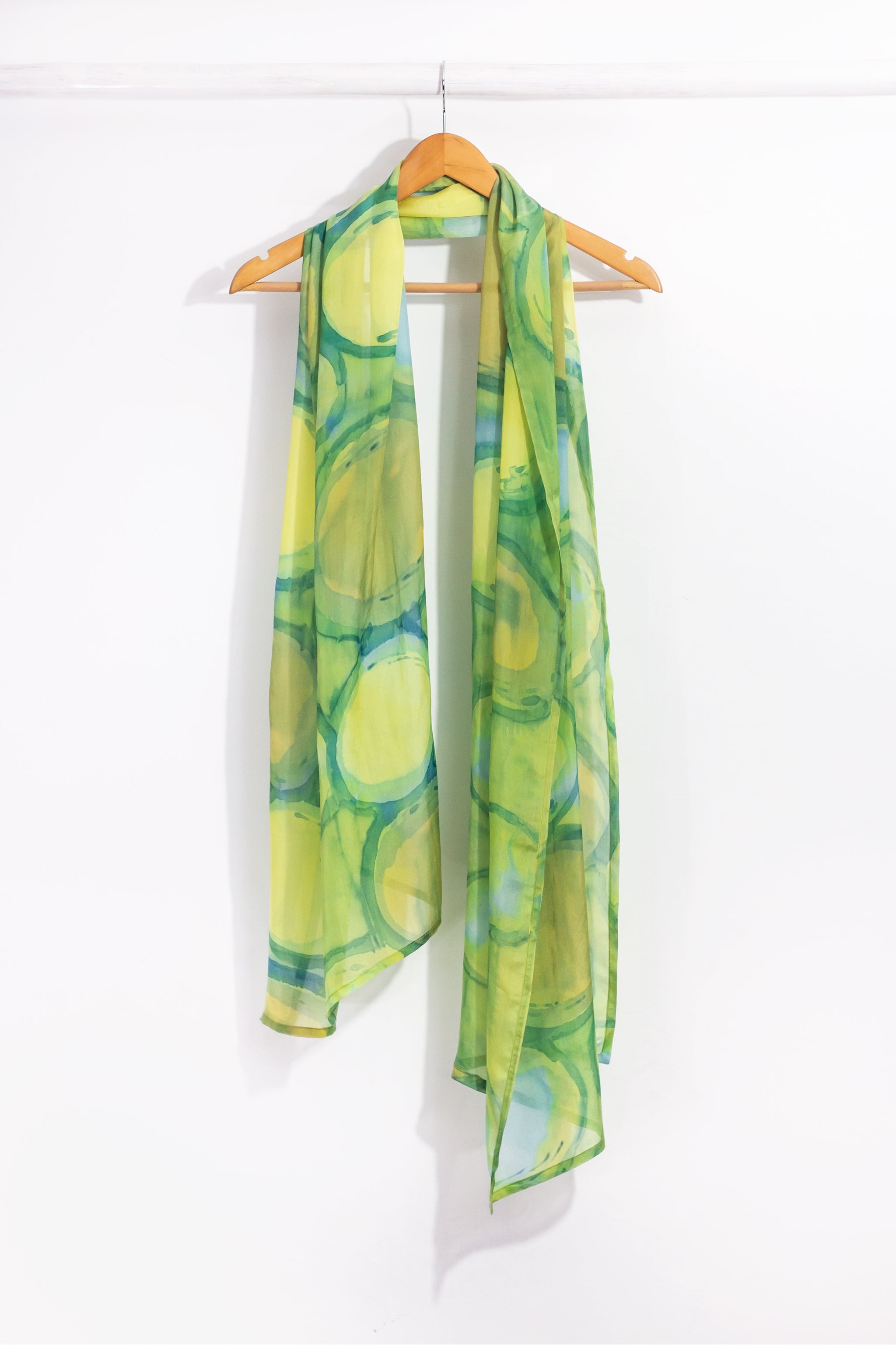 Hand Painted Silk Scarf -Olio