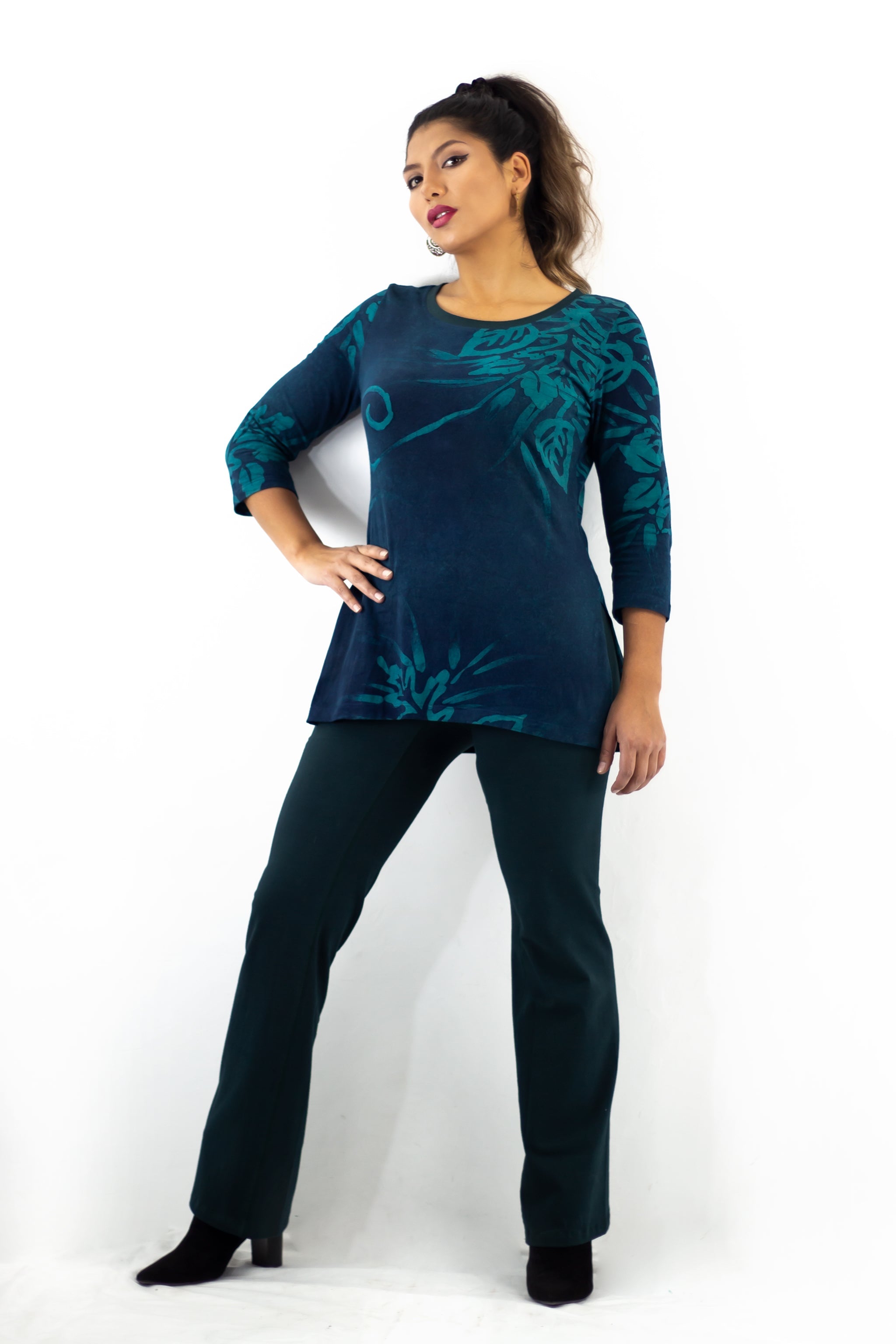 Sara Tee 3/4 - Oaked Teal