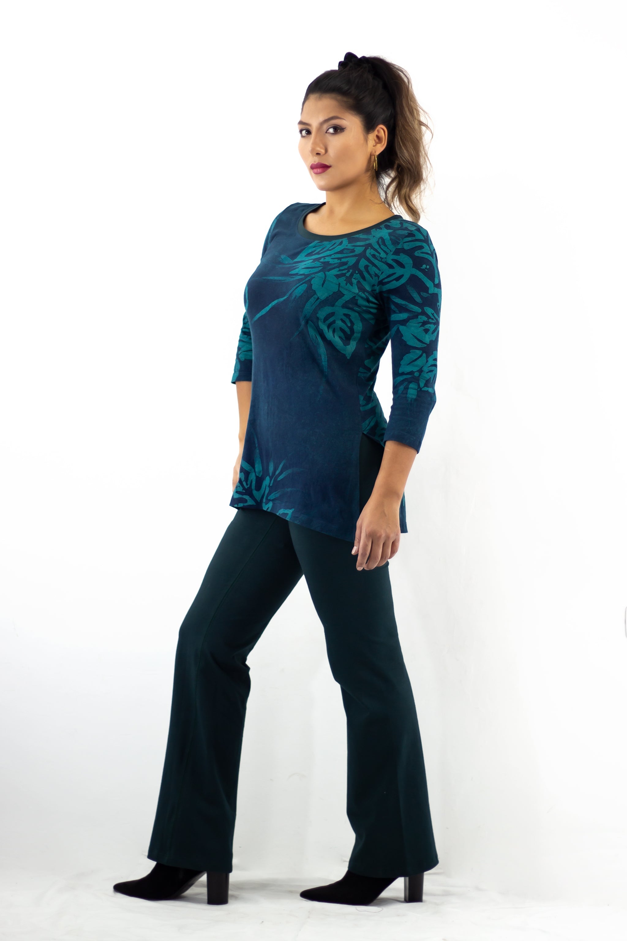 Sara Tee 3/4 - Oaked Teal