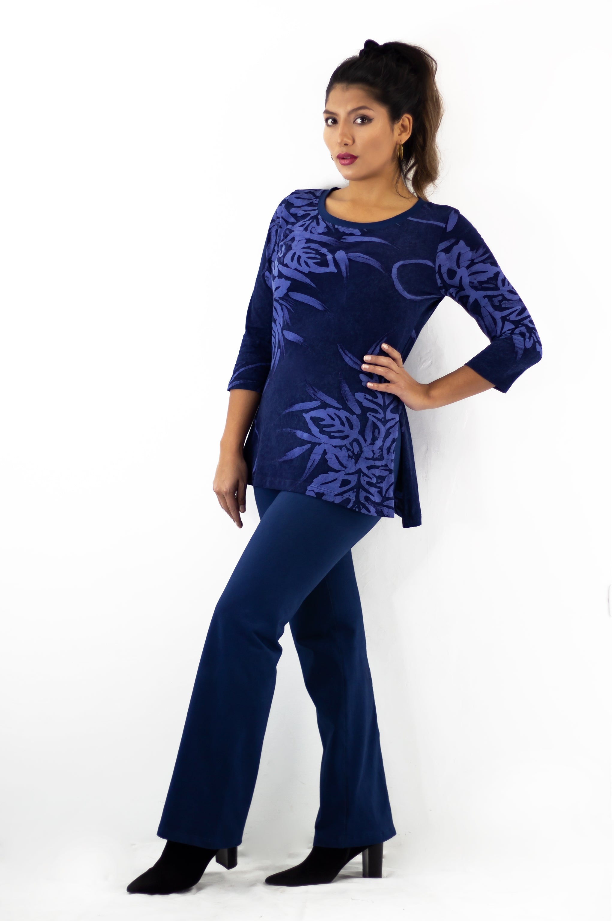 Sara Tee 3/4 - Oaked Blue