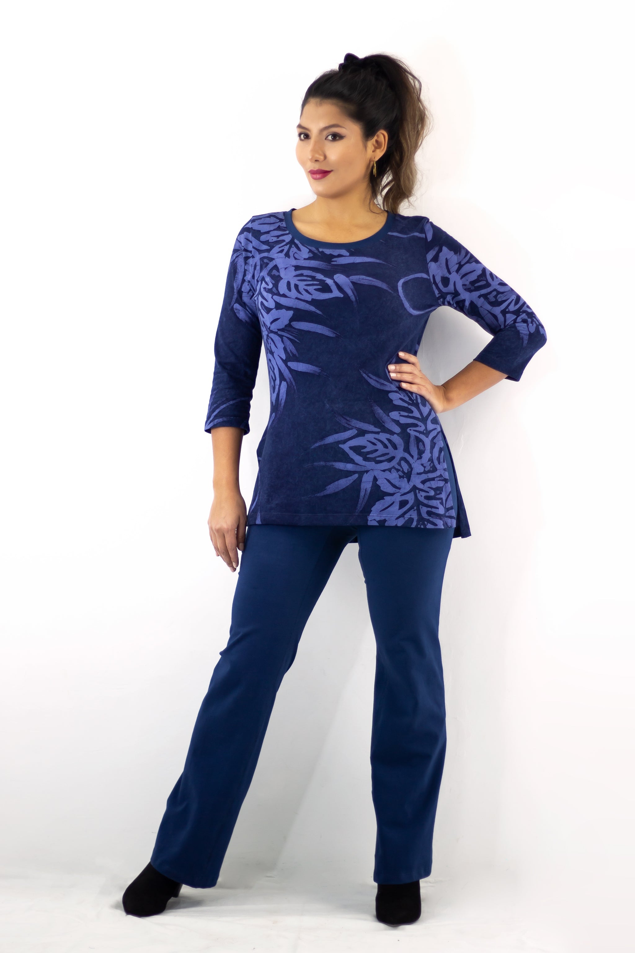 Sara Tee 3/4 - Oaked Blue