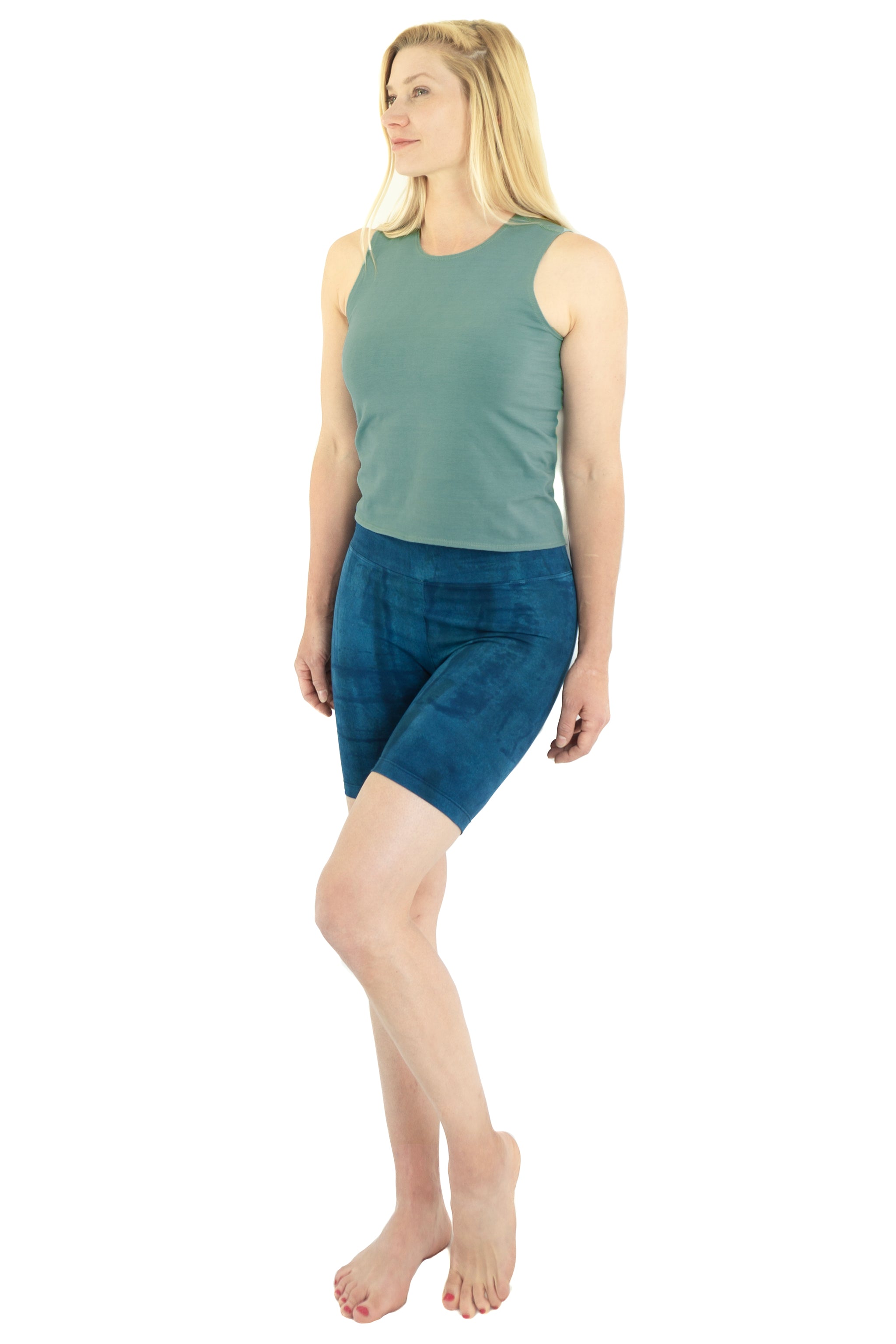 Hand Painted Shorti Crops - Slate - Indi