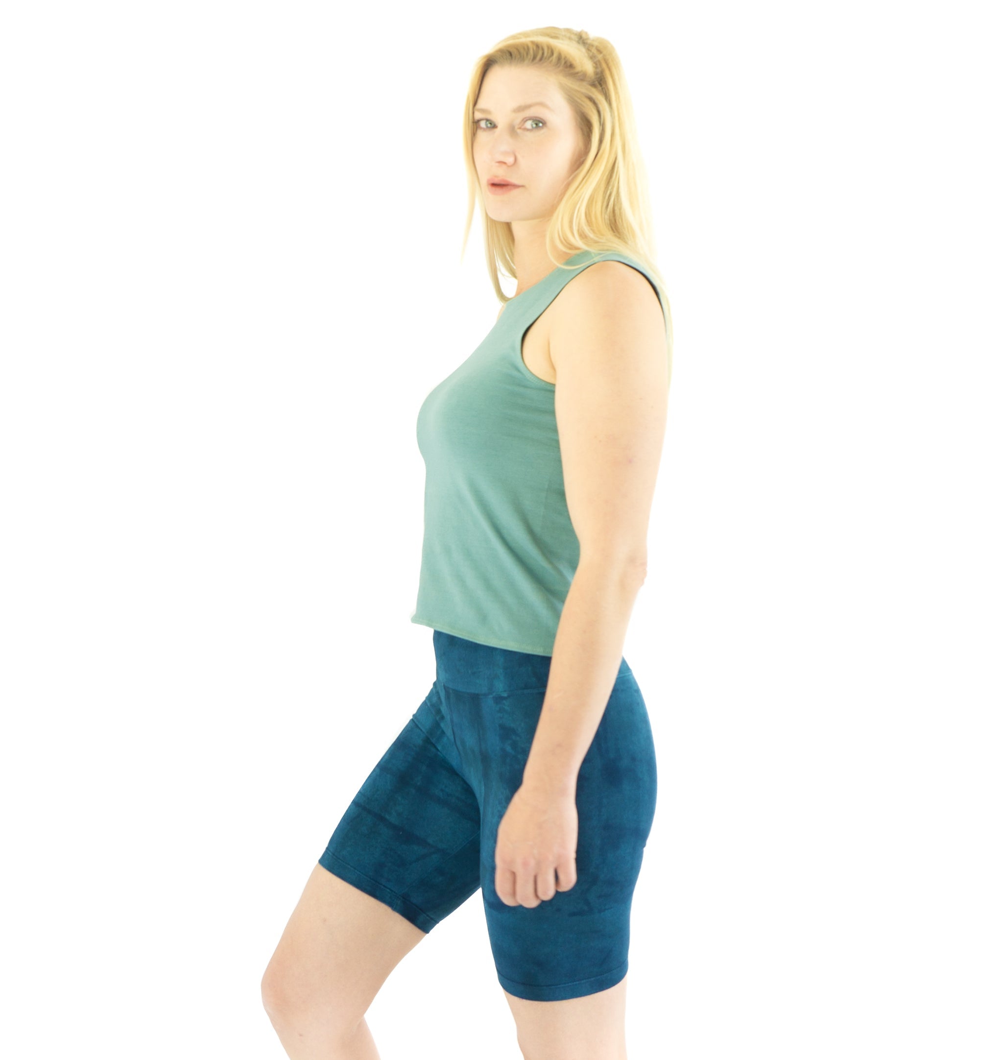 Hand Painted Shorti Crops - Slate - Indi