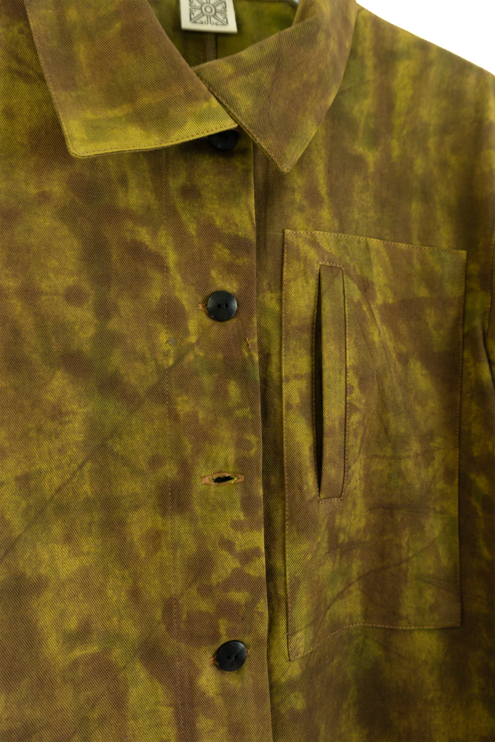 Hi-Collar Shirt (Mid Length) - Slate