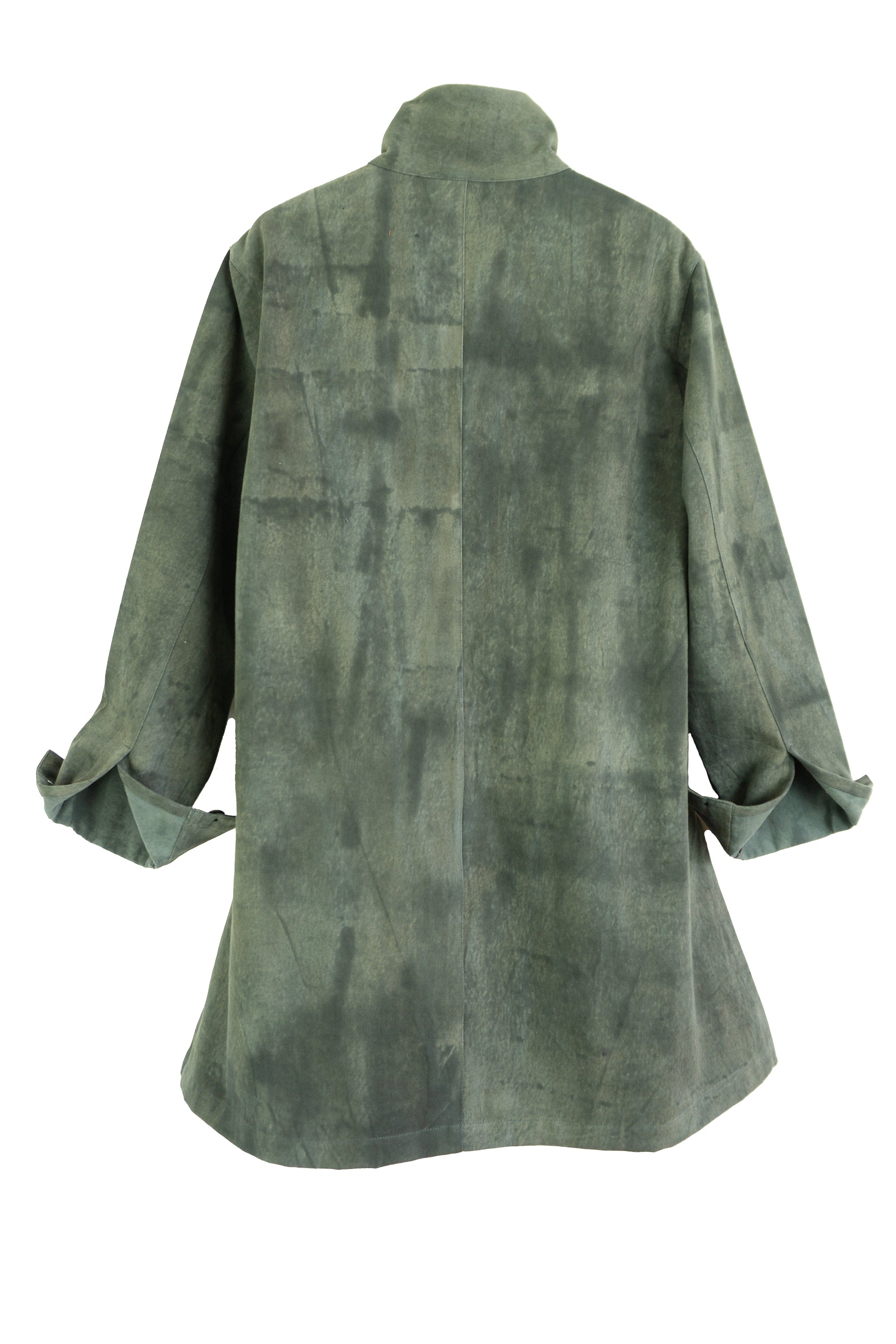 Hi-Collar Shirt (Mid Length) - Slate