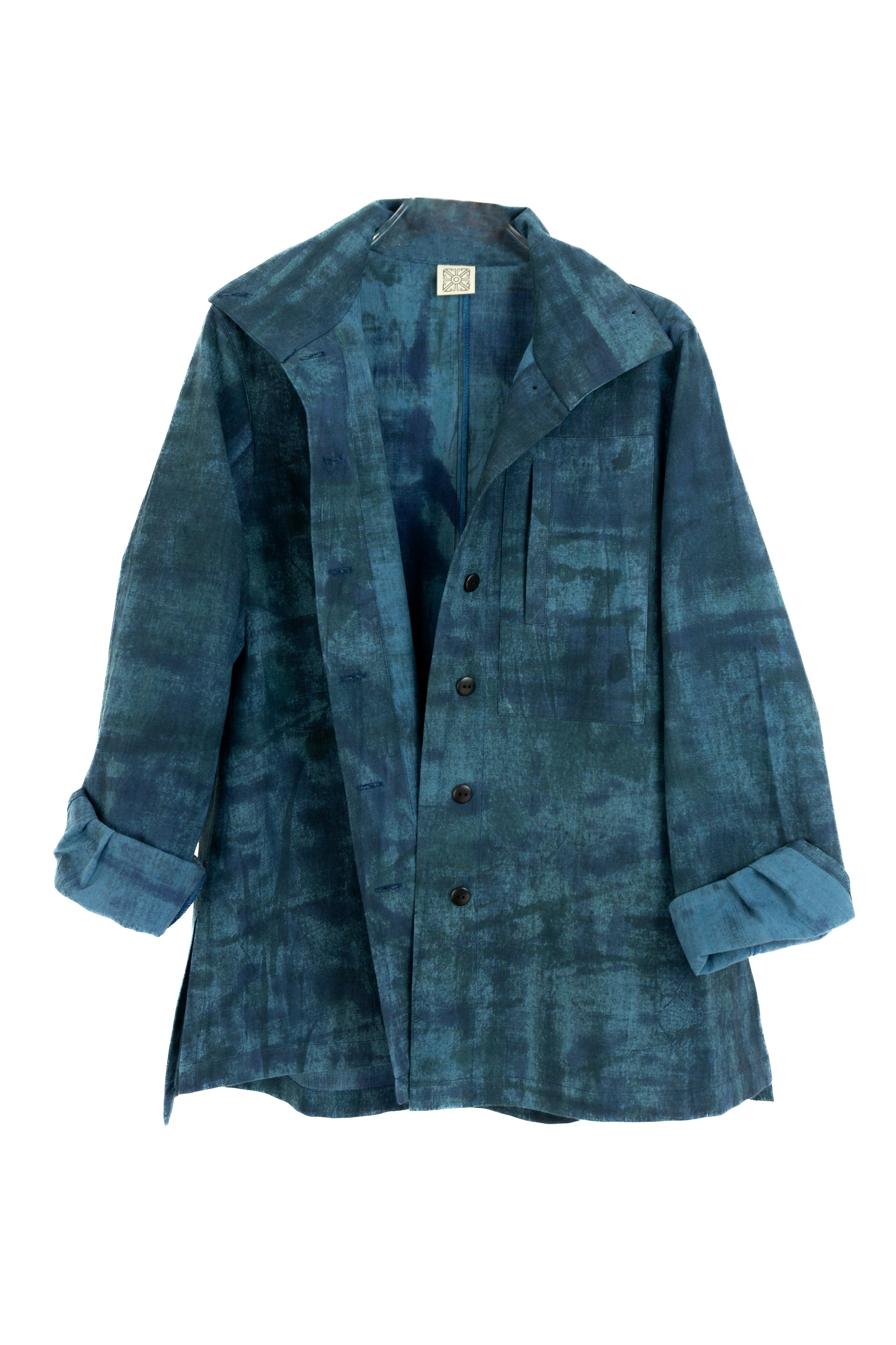 Hi-Collar Shirt (Short) - Slate - Indi