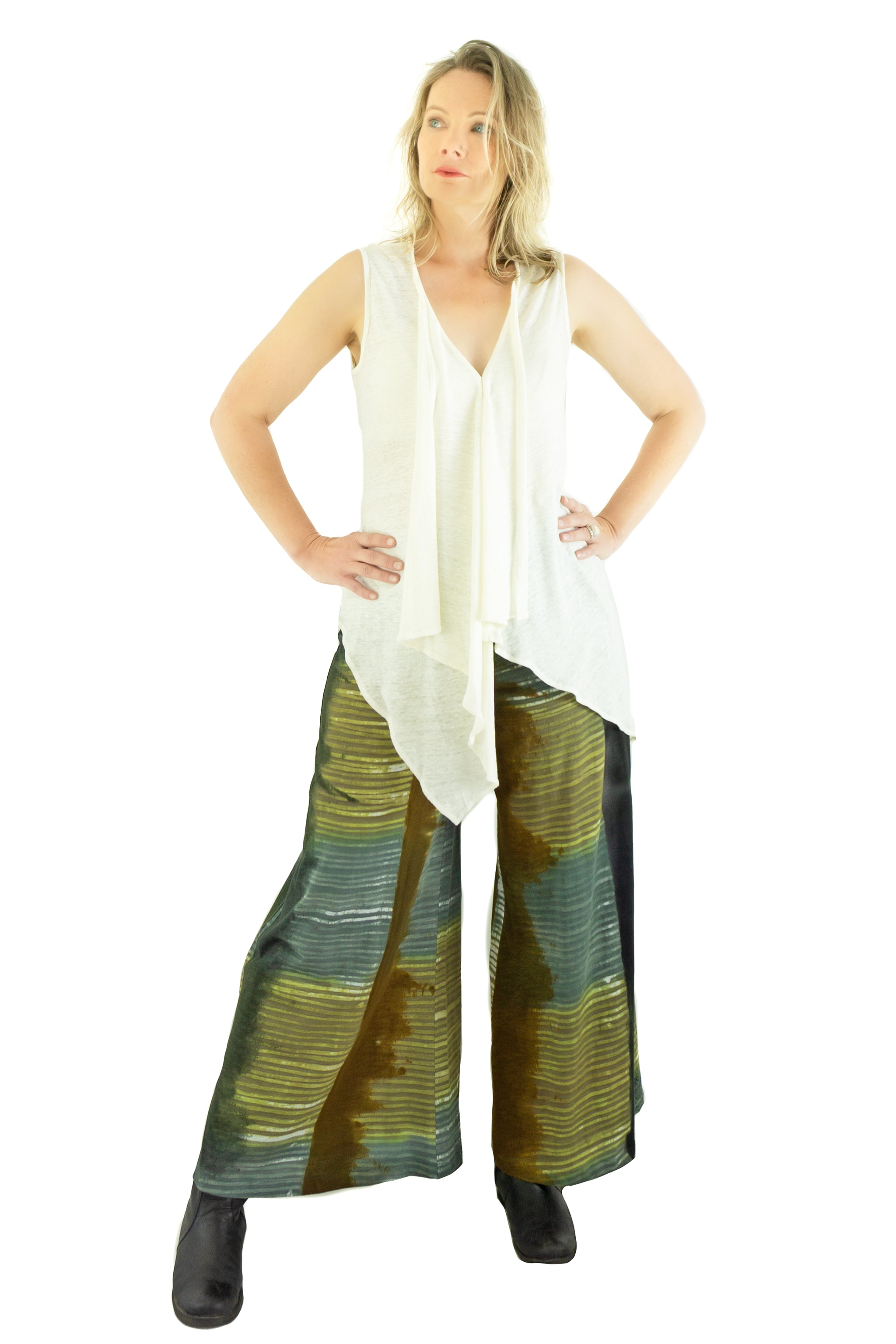 Palazzo Pants (Ankle Length) - Vibras - Deep