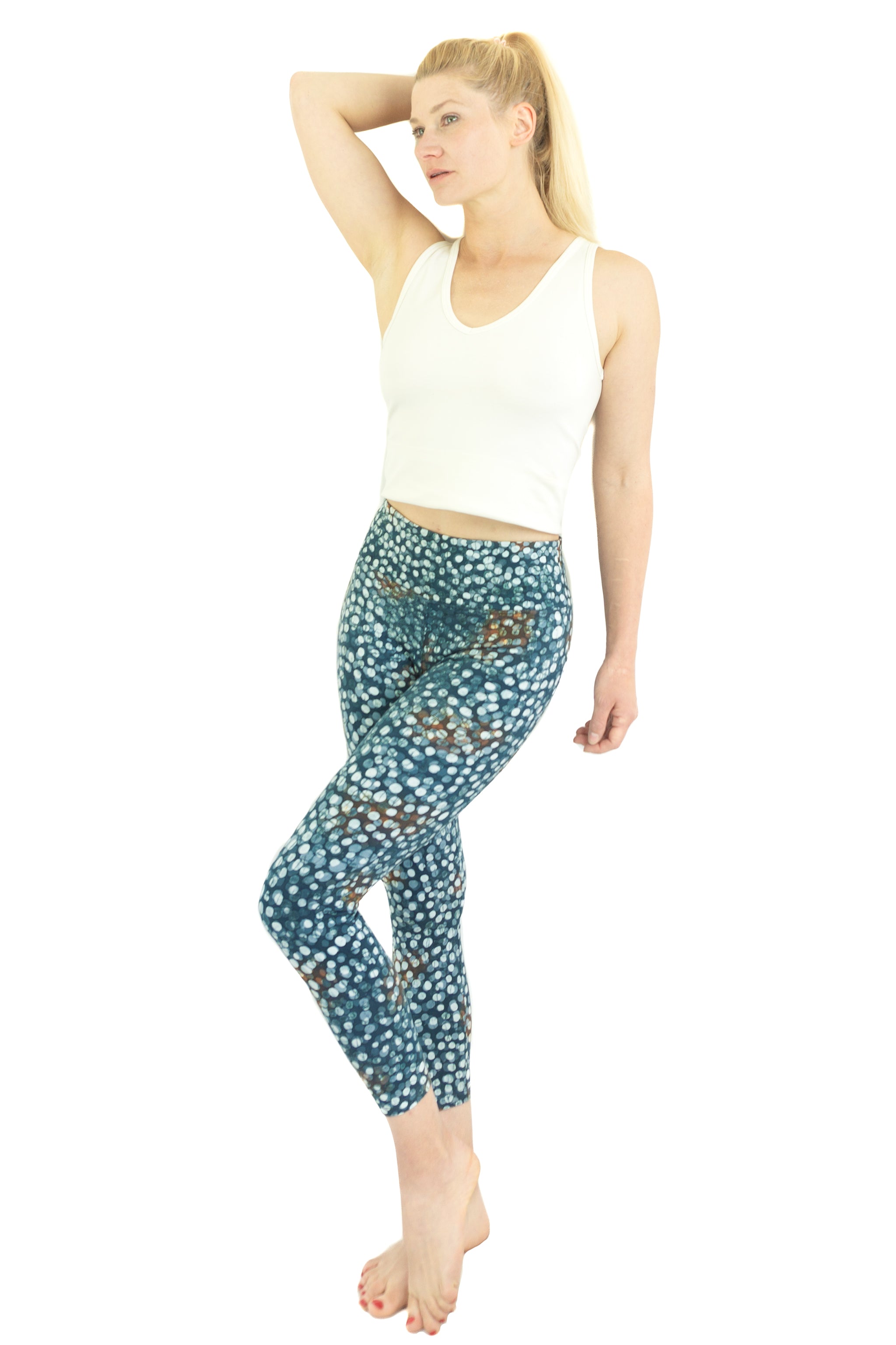 Hand-Painted Athletic Leggings (Crop) - Particulars - Indi