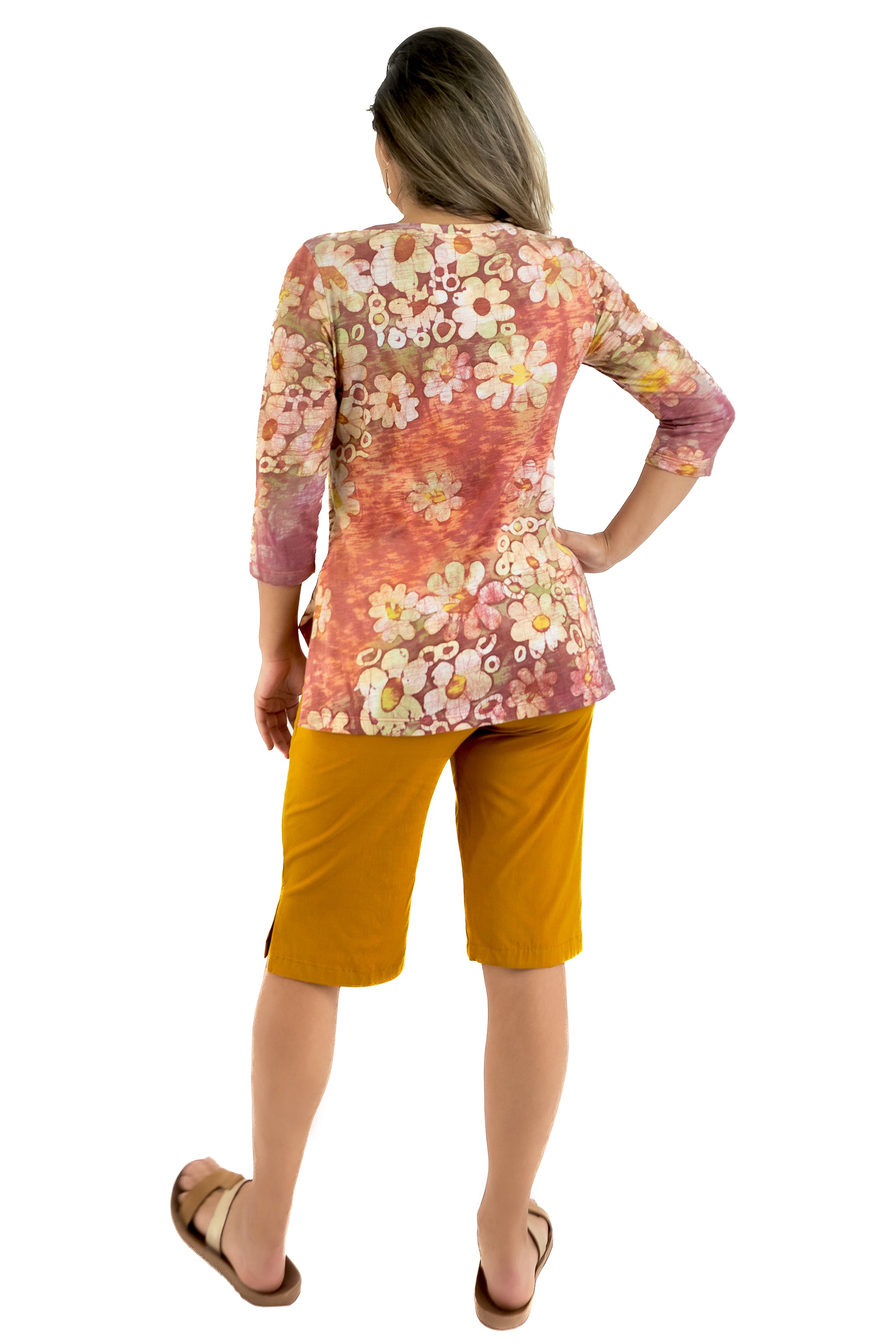 Sara Tee 3/4 - Afloat Print