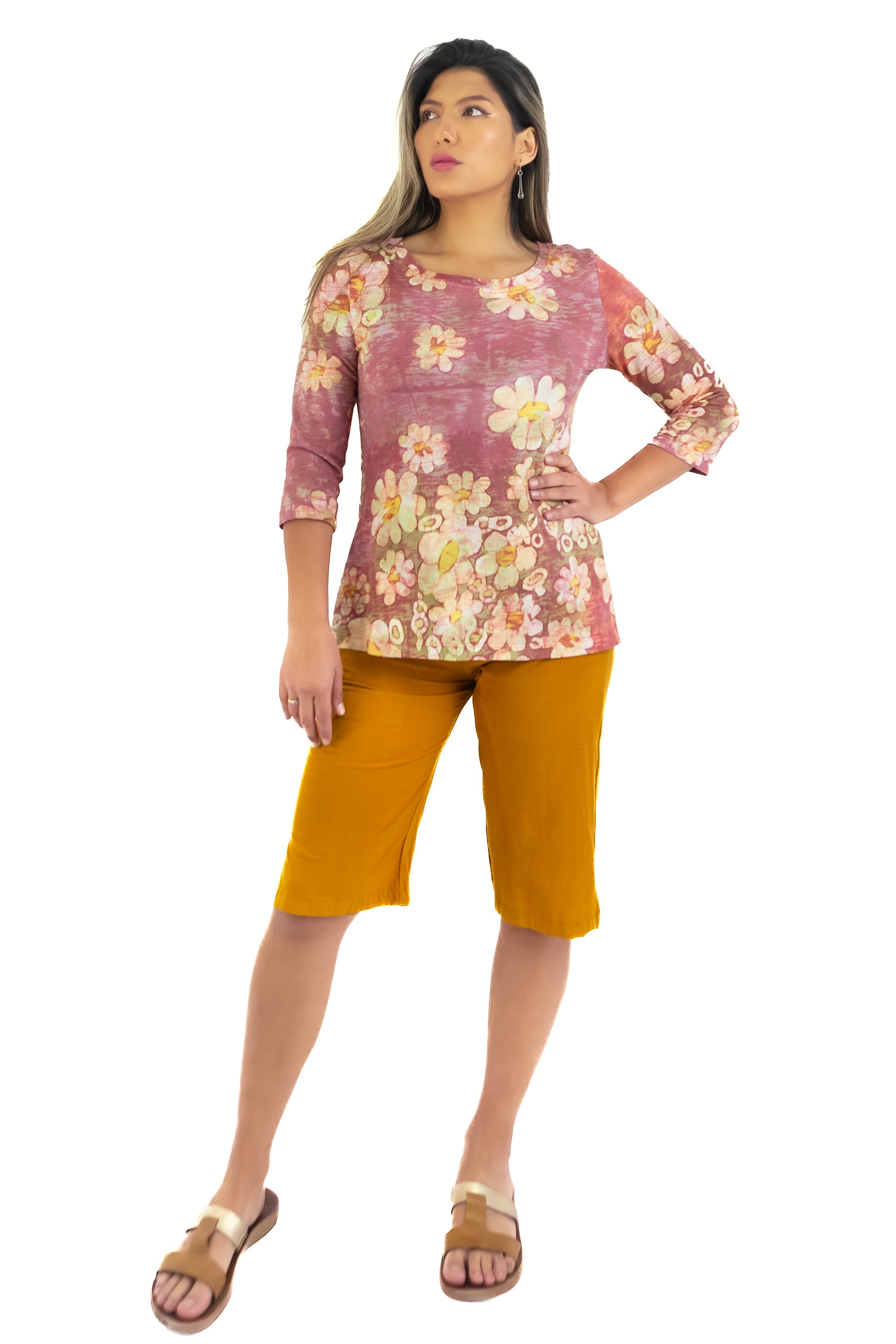 Sara Tee 3/4 - Afloat Print