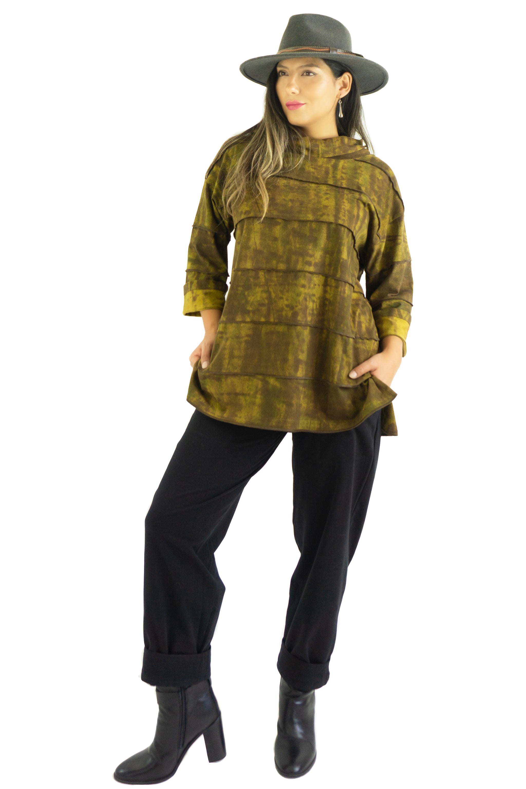 Raya Cowl (Mid Length) - Slate