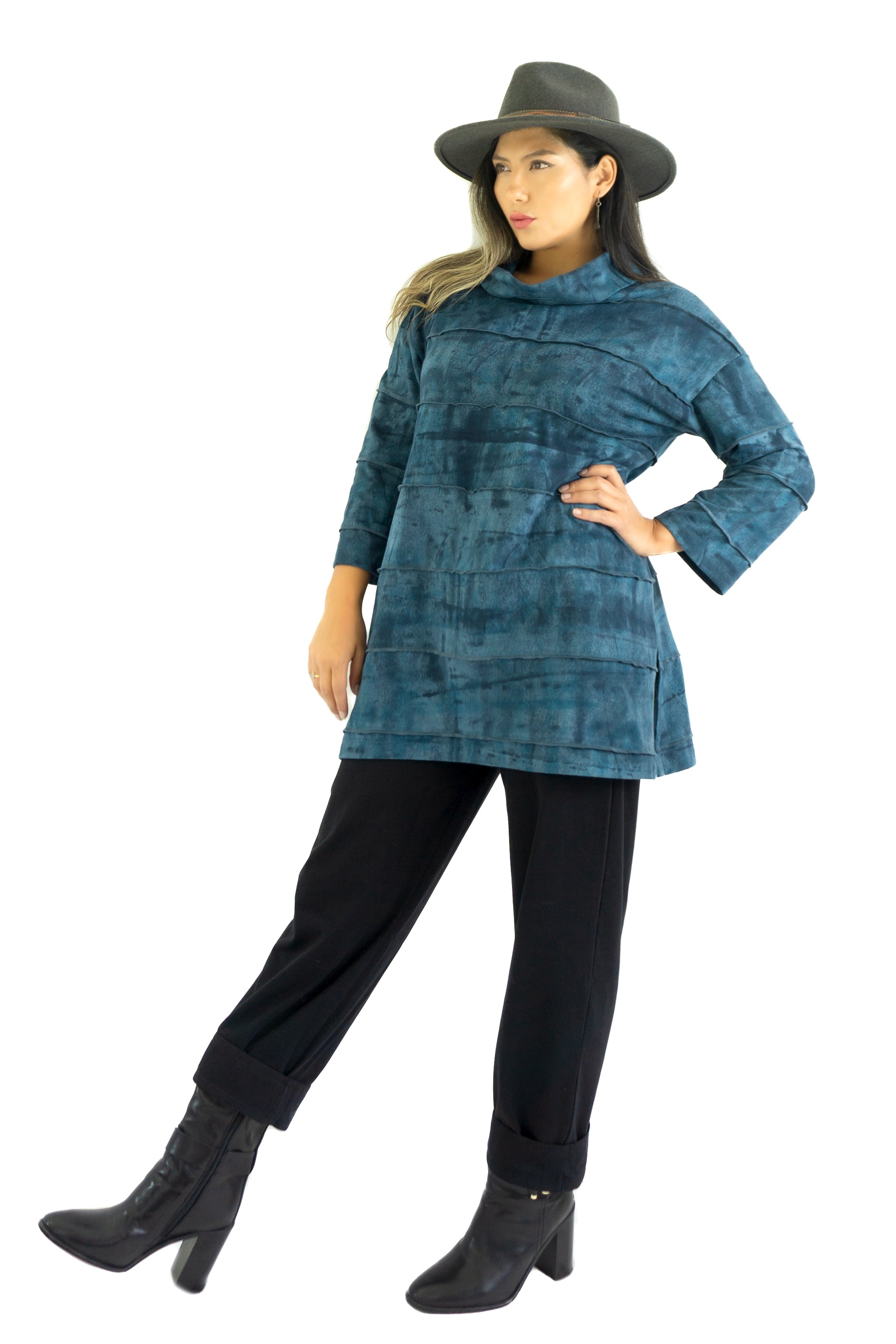 Raya Cowl (Tunic) - Slate