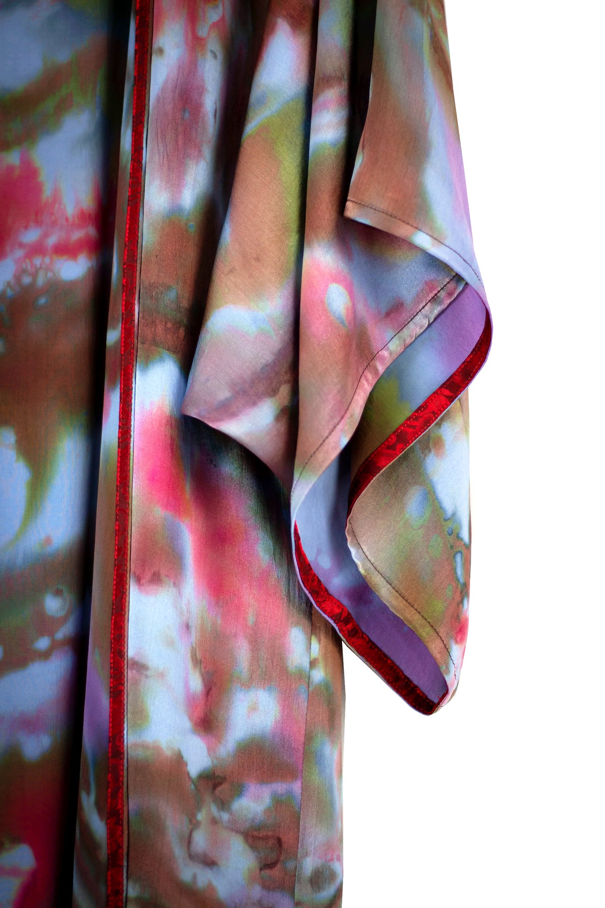 Hand Painted Silk Kimono (Mid Length) - Confucius Aura