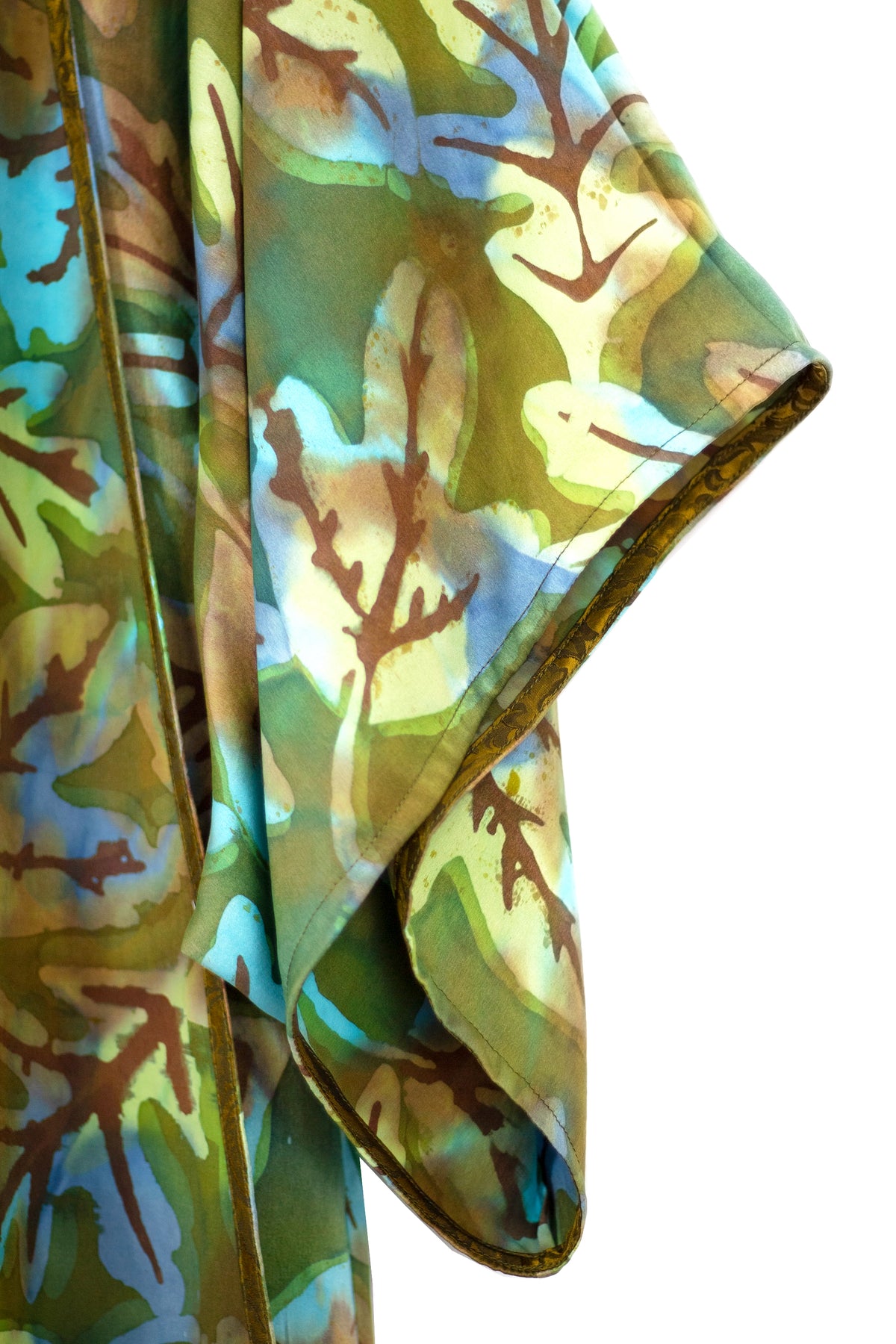 Hand Painted Silk Kimono (Mid Length) - Fallen Shallow